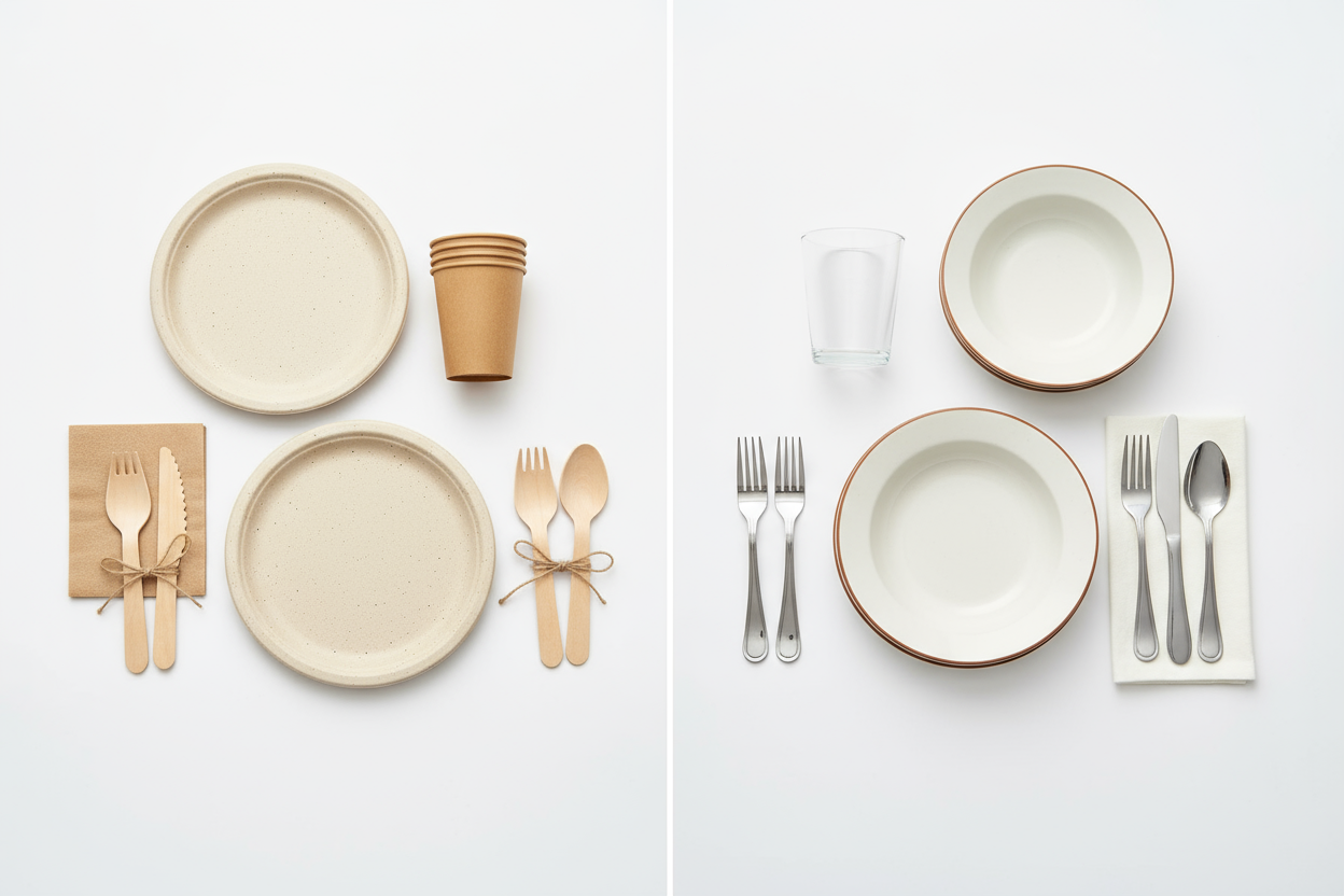 Einweggeschirr / Mehrweggeschirr