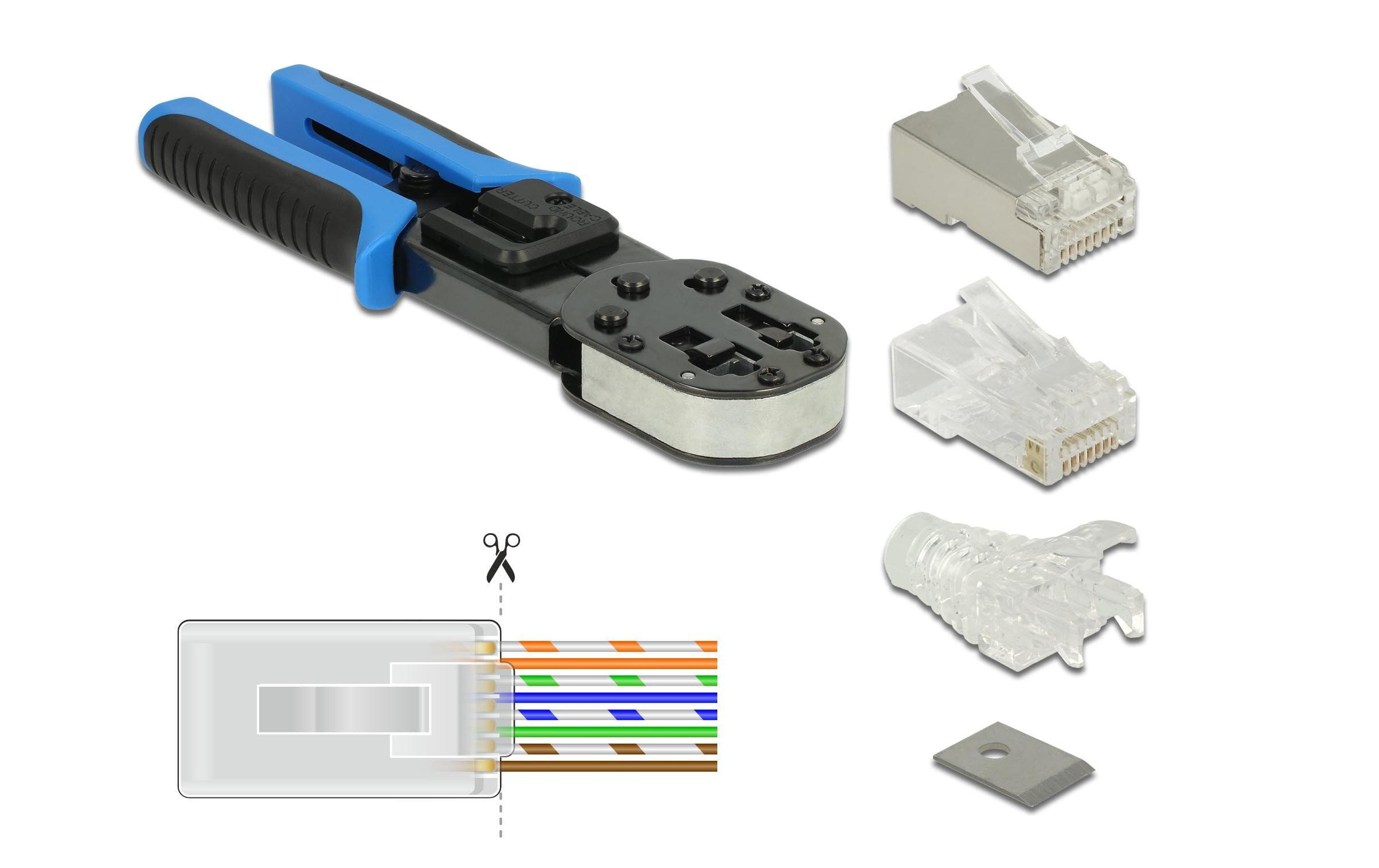 Delock Werkzeugset RJ45 Crimp&Cut  Werkzeugset
