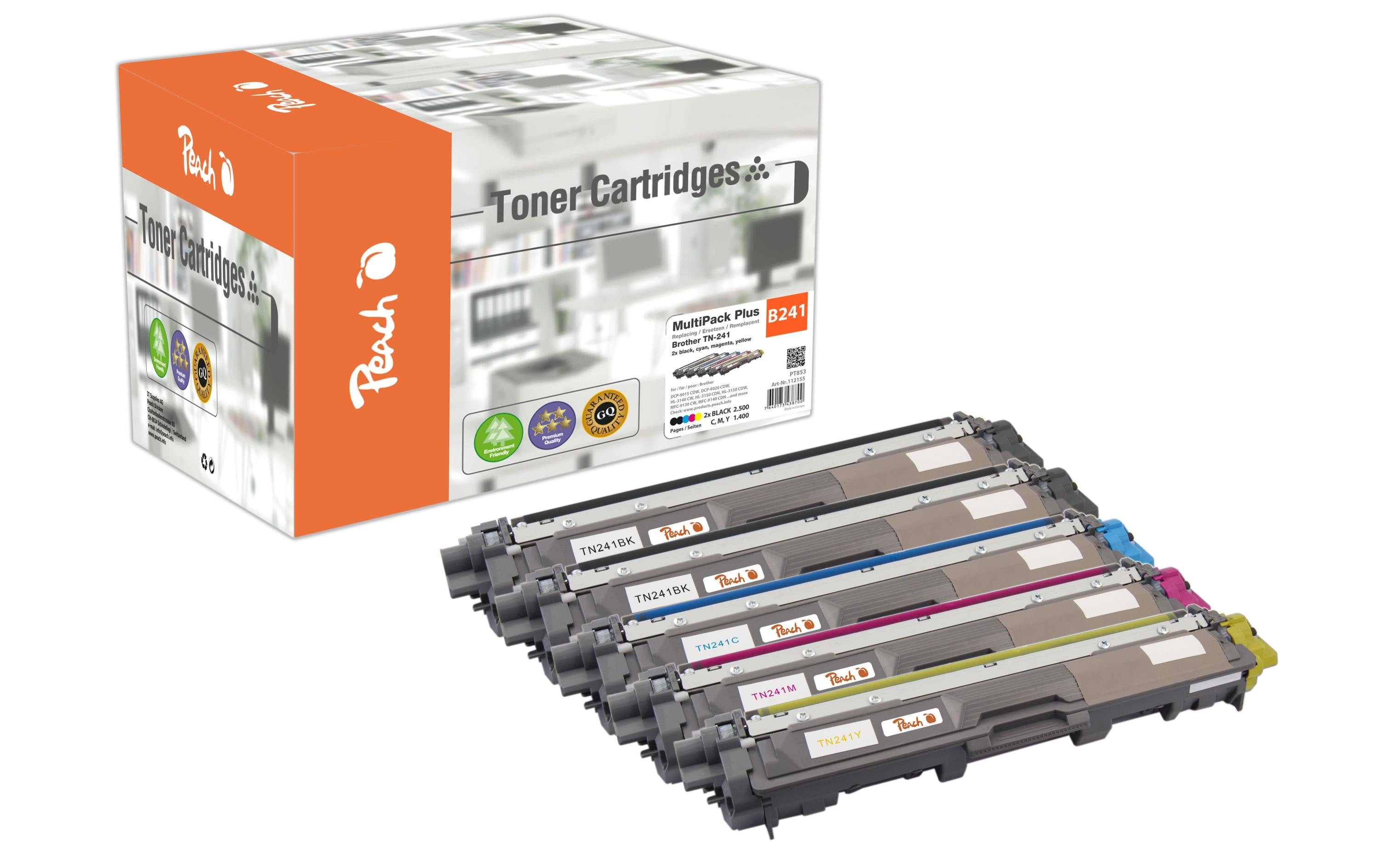 Peach Toner Brother TN-241 2x Black, 1x Cyan, Magenta, Yellow