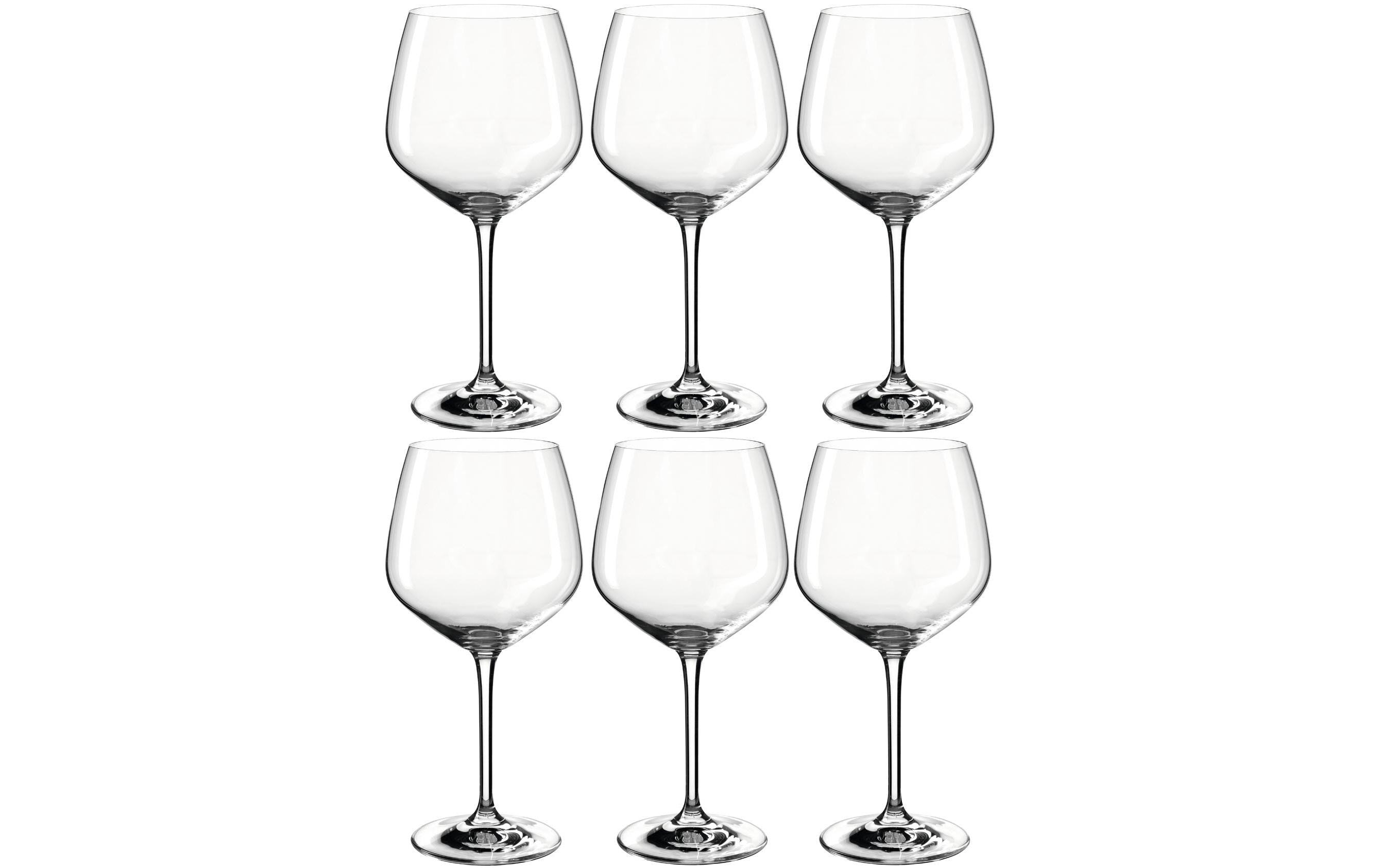 Montana Rotweinglas Vivid 620 ml, 6 Stück, Transparent
