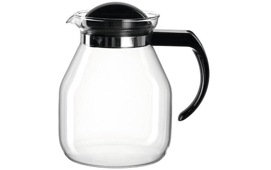 Montana Teekanne Content 1.25 l, Schwarz/Transparent