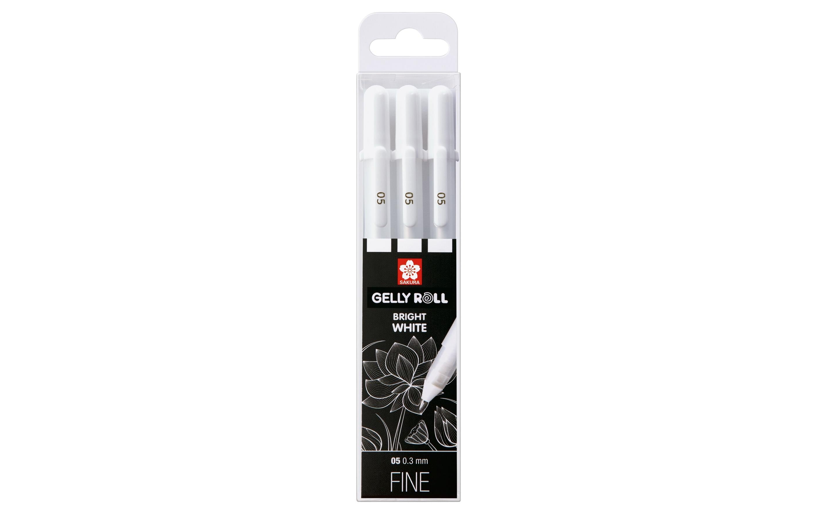 Sakura Gelschreiber Gelly Roll Basic 3er-Set Fein, Weiss