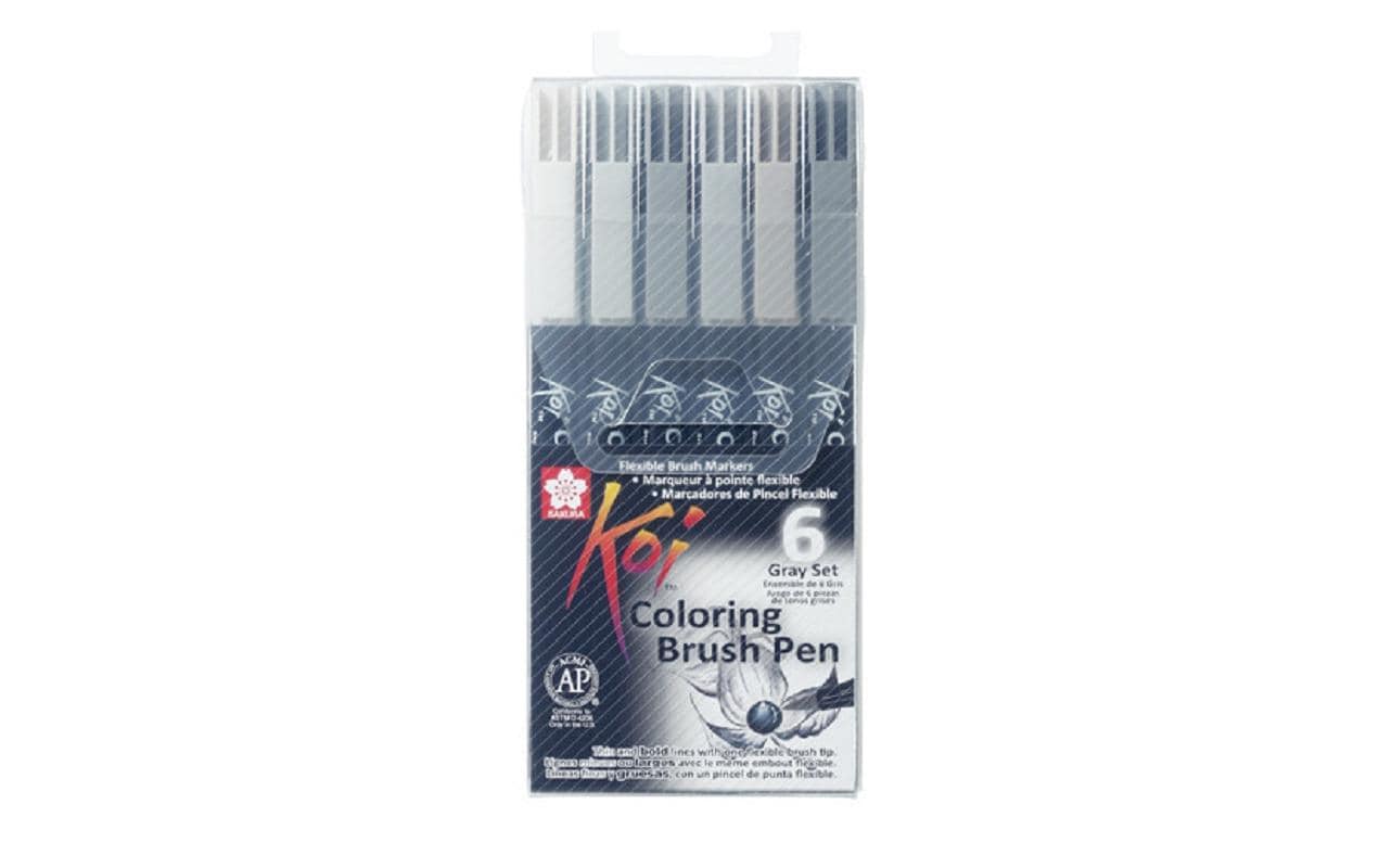 Sakura Brushpen Koi Coloring Coloring Grey 6er Set