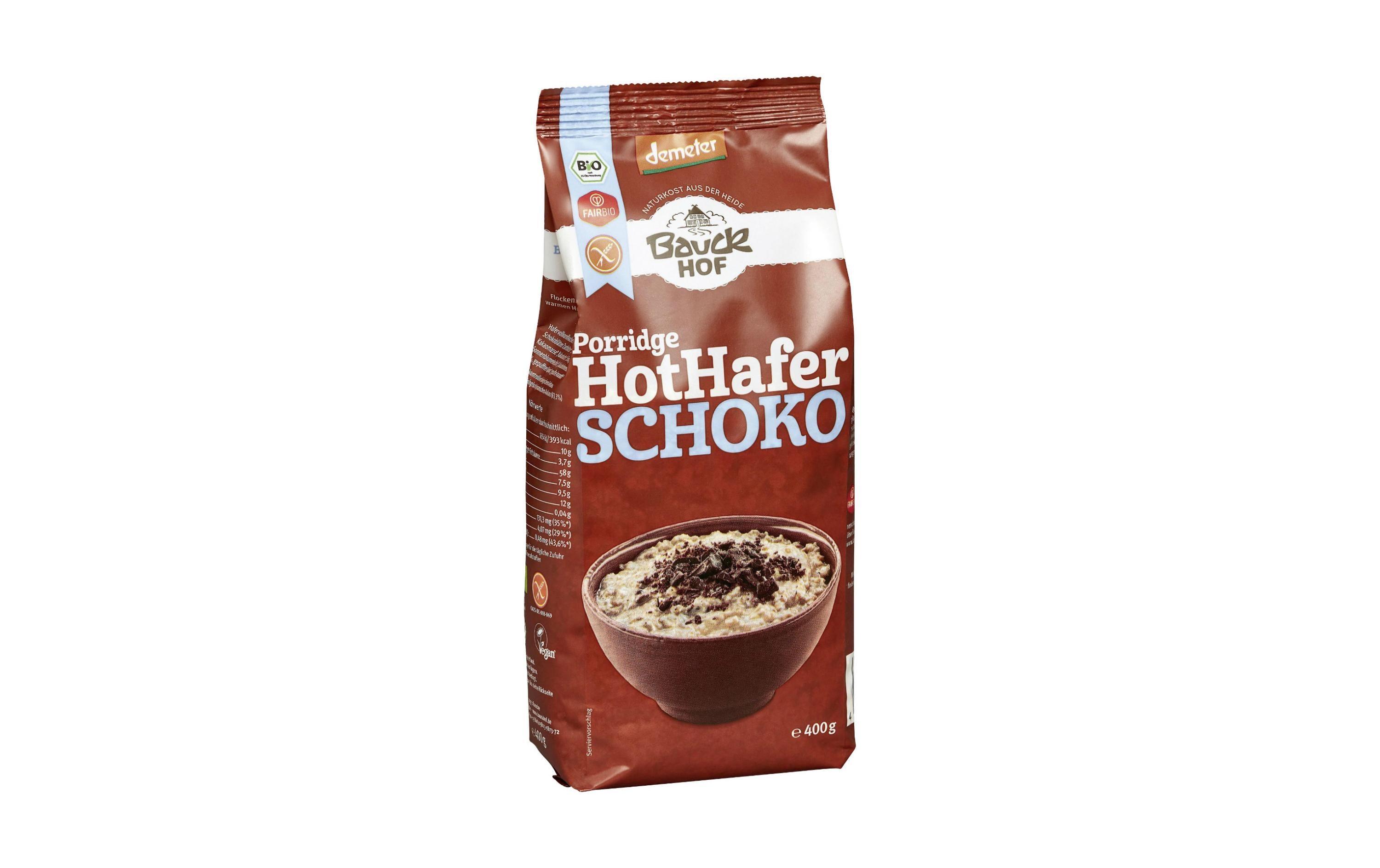 Bauck Mühle Müesli Bio Demeter Hot Hafer Schoko glutenfrei 400 g