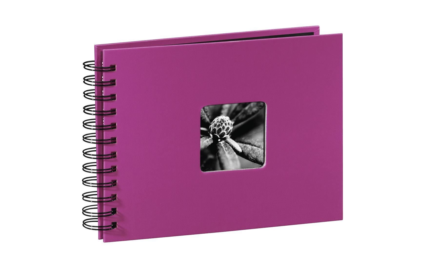 Hama Fotoalbum Fine Art 24 x 17 cm Pink, 50 schwarze Seiten