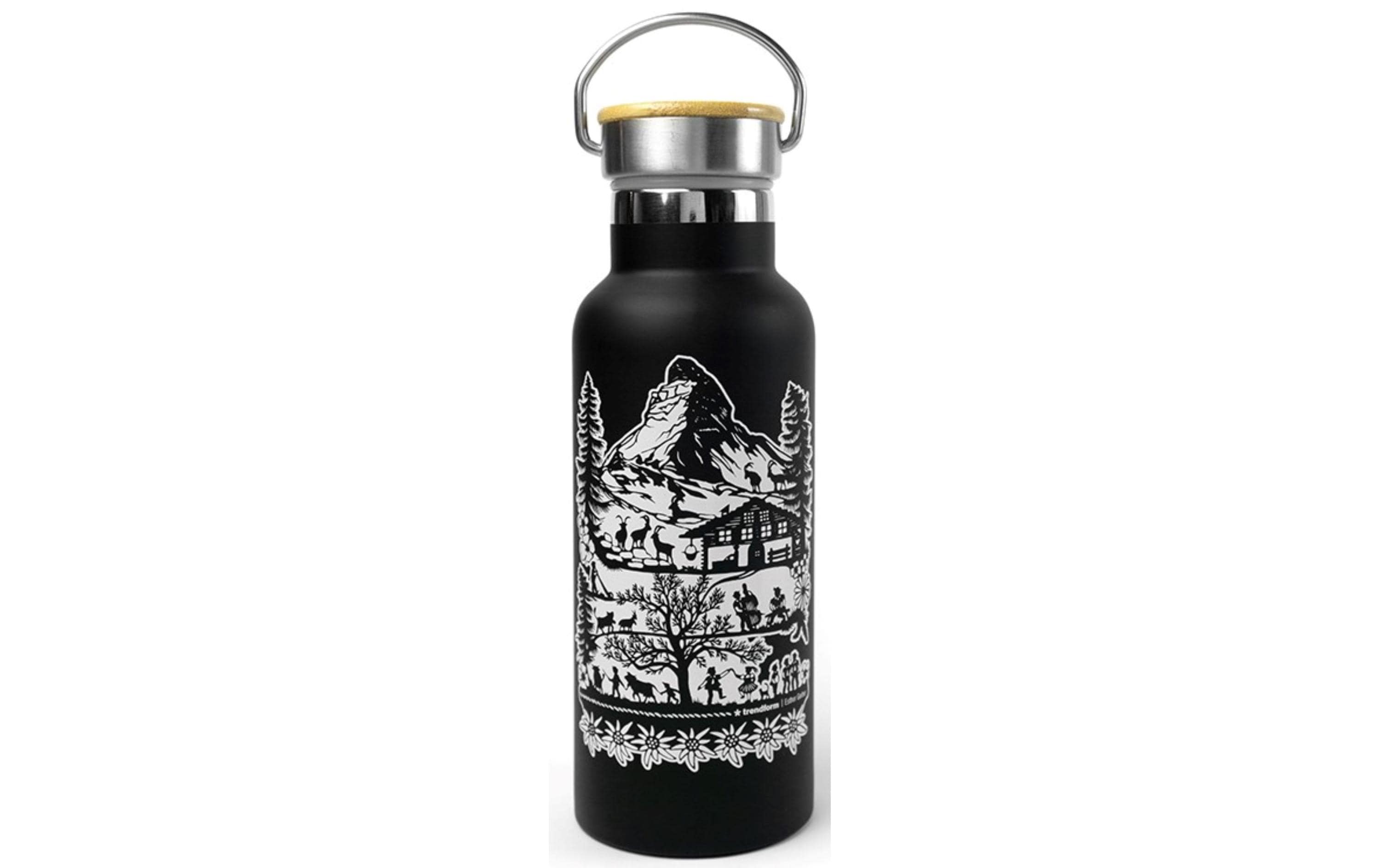 Trendform Trinkflasche Swiss Tradition 500 ml, Schwarz