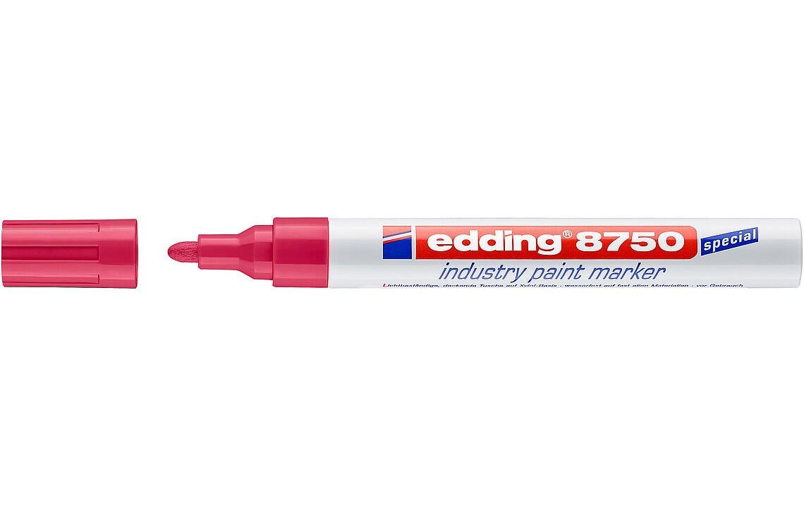 edding Lackmarker Industrie 8750 Rot, 1 Stück