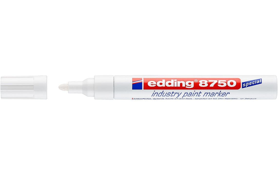 edding Lackmarker Industrie 8750 Weiss, 1 Stück