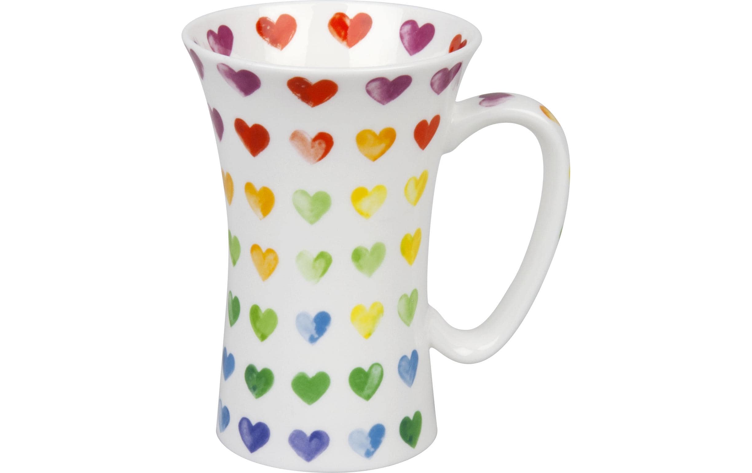 Könitz Universaltasse Colourful cast hearts 630 ml, 1 Stück, Weiss