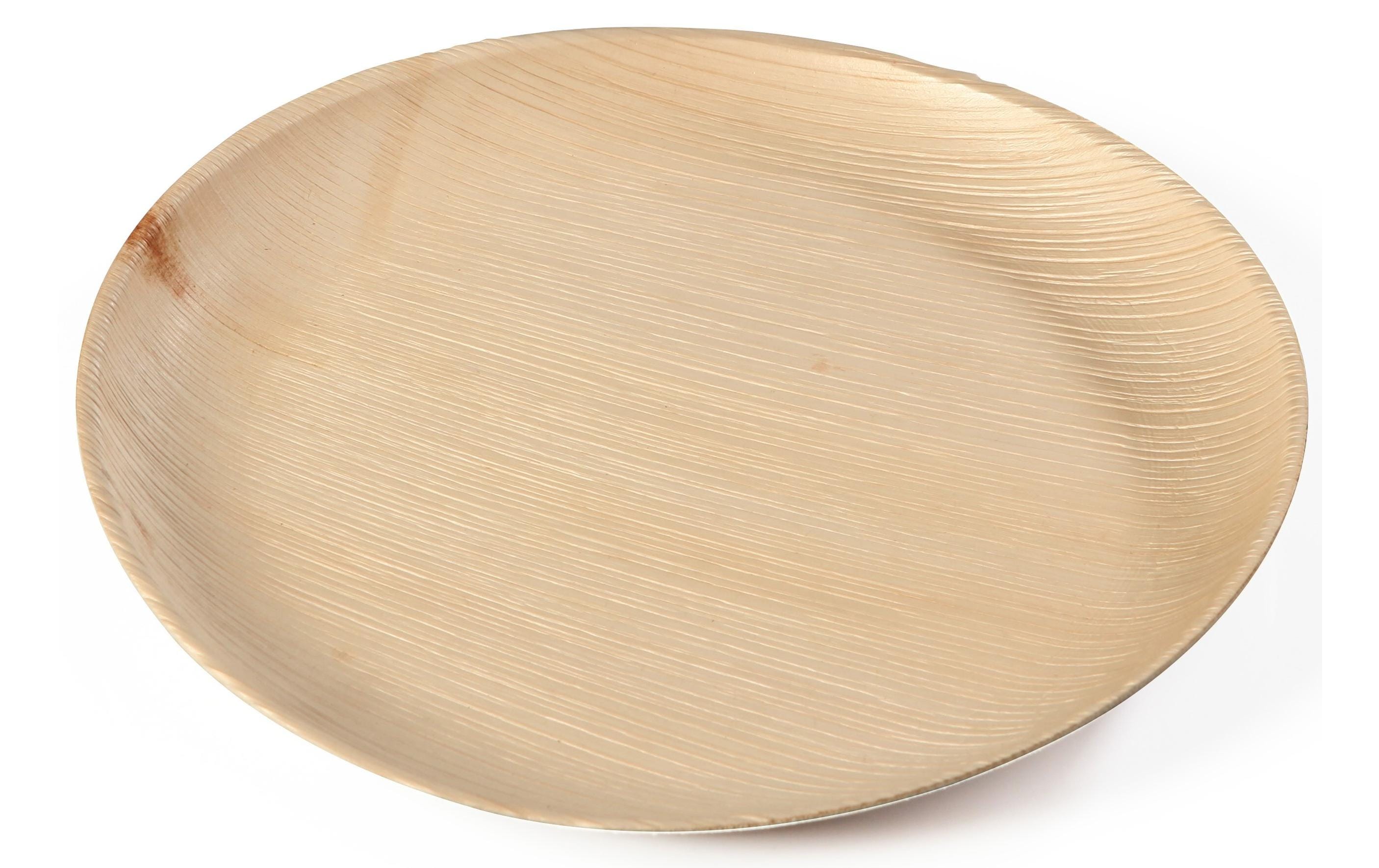 Sier Einwegteller Palm 12 cm, 20 Stück, Hellbraun
