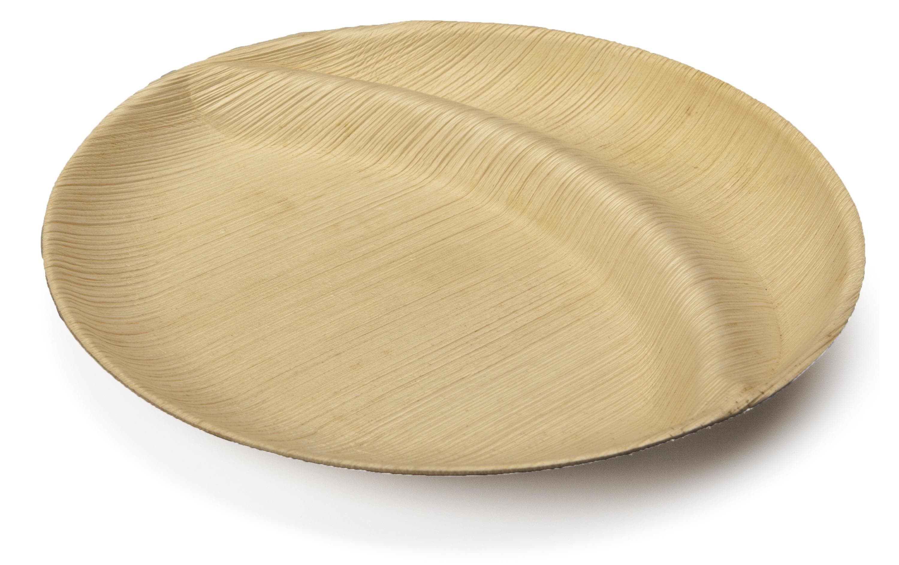 Sier Einwegteller Palm 23 cm, 20 Stück, Hellbraun