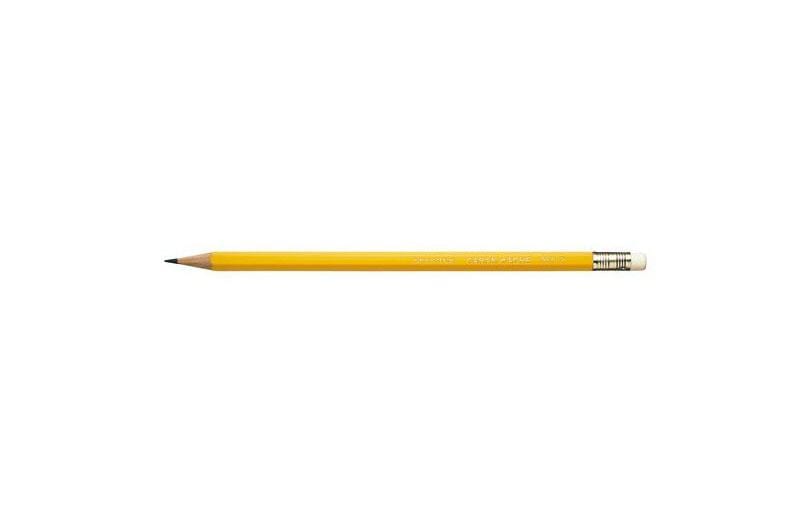 Caran d'Ache Bleistift Gelb mit Radiergummi, HB