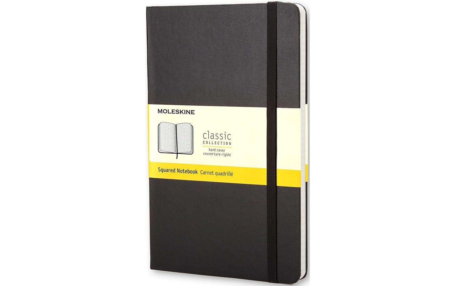 Moleskine Notizbuch Classic A5 Kariert, Schwarz, 240 Seiten