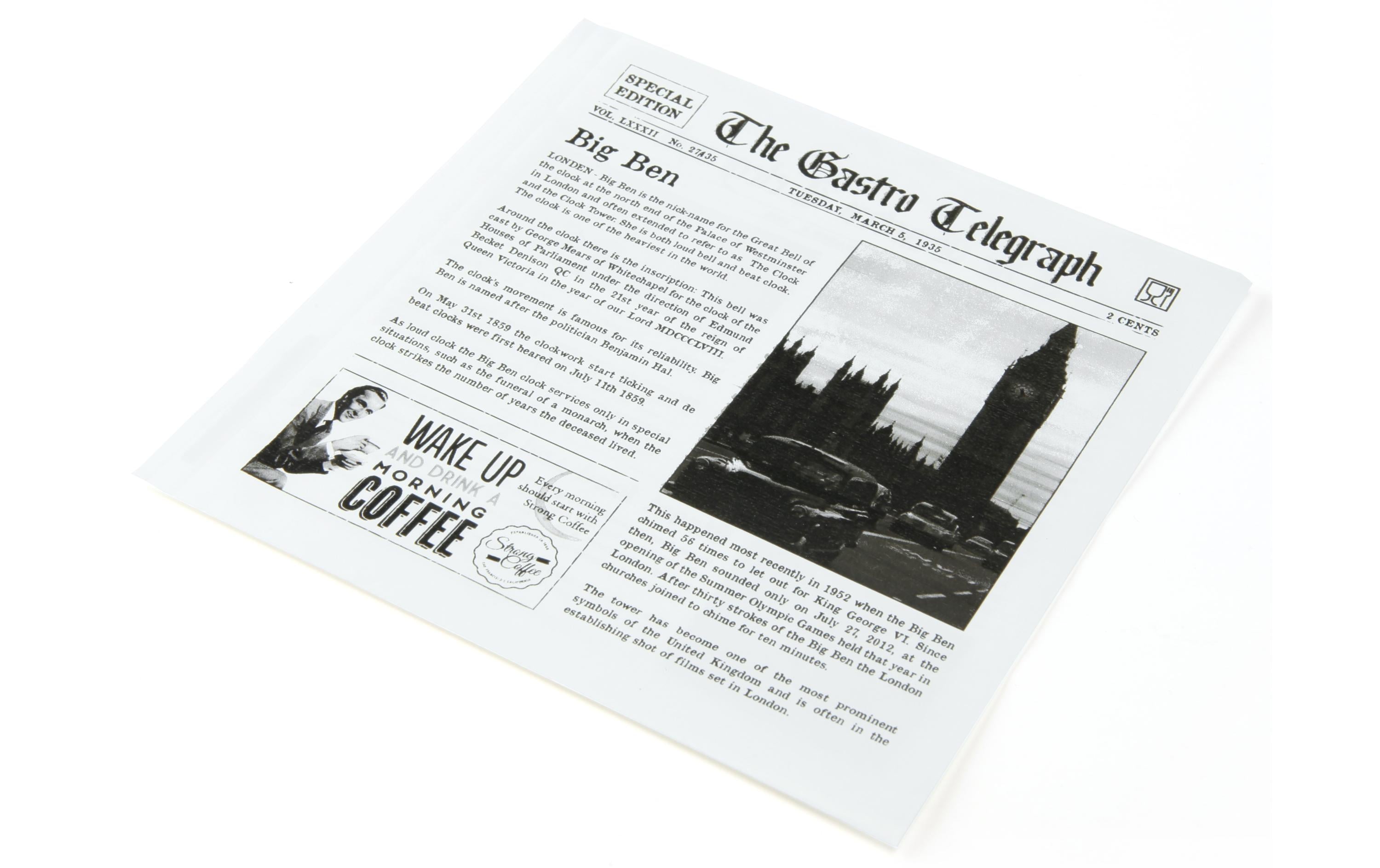 Sier Sandwich-Beutel News Paper 17 cm x 17 cm 300 Stück