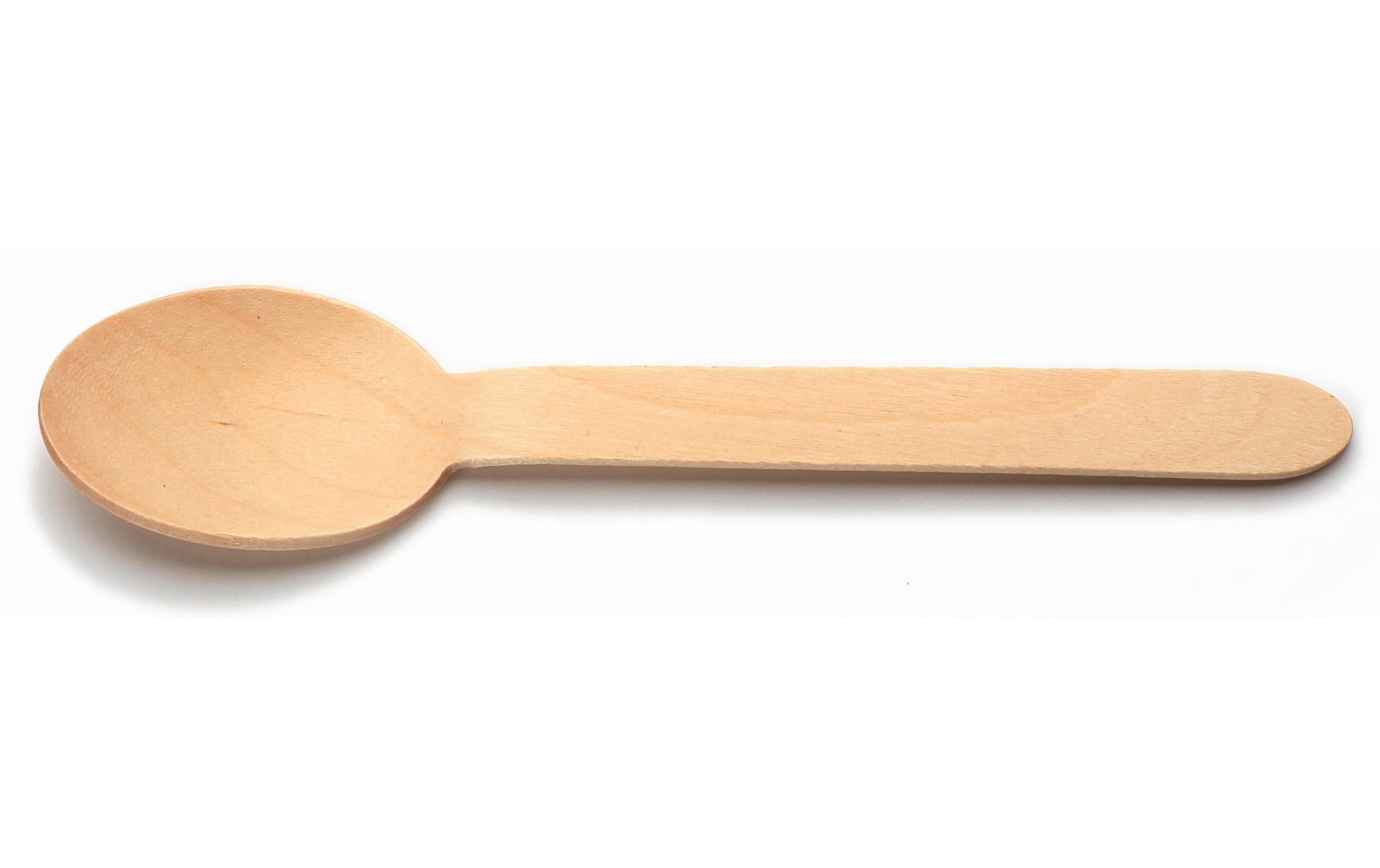 Sier Einweg-Löffel Holzlöffel 100 Stück Hellbraun