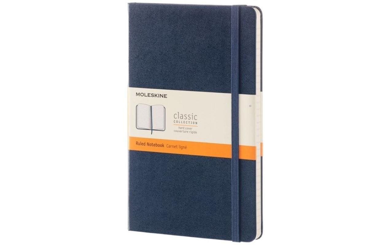 Moleskine Notizbuch Classic A5 Liniert, Dunkelblau, 240 Seiten