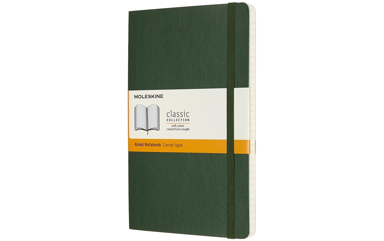 Moleskine Notizbuch Classic A5 Liniert, Grün, 192 Seiten