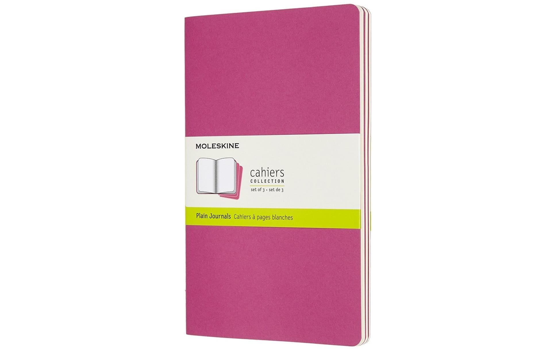 Moleskine Notizbuch A5 Blanko, Pink, 3-teilig