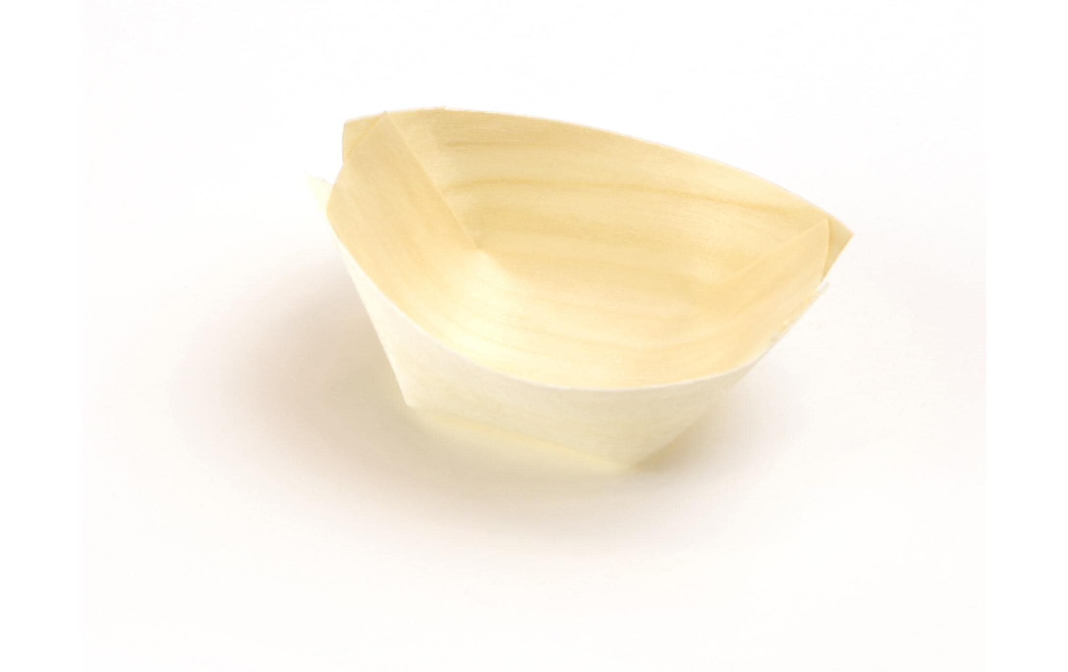 Sier Fingerfood-Schale Holzboot 4.2 x 6.5 cm, 100 Stück