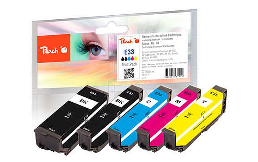 Peach Tinte Epson No. 33 / T3377 BK, PBK, C, M, Y