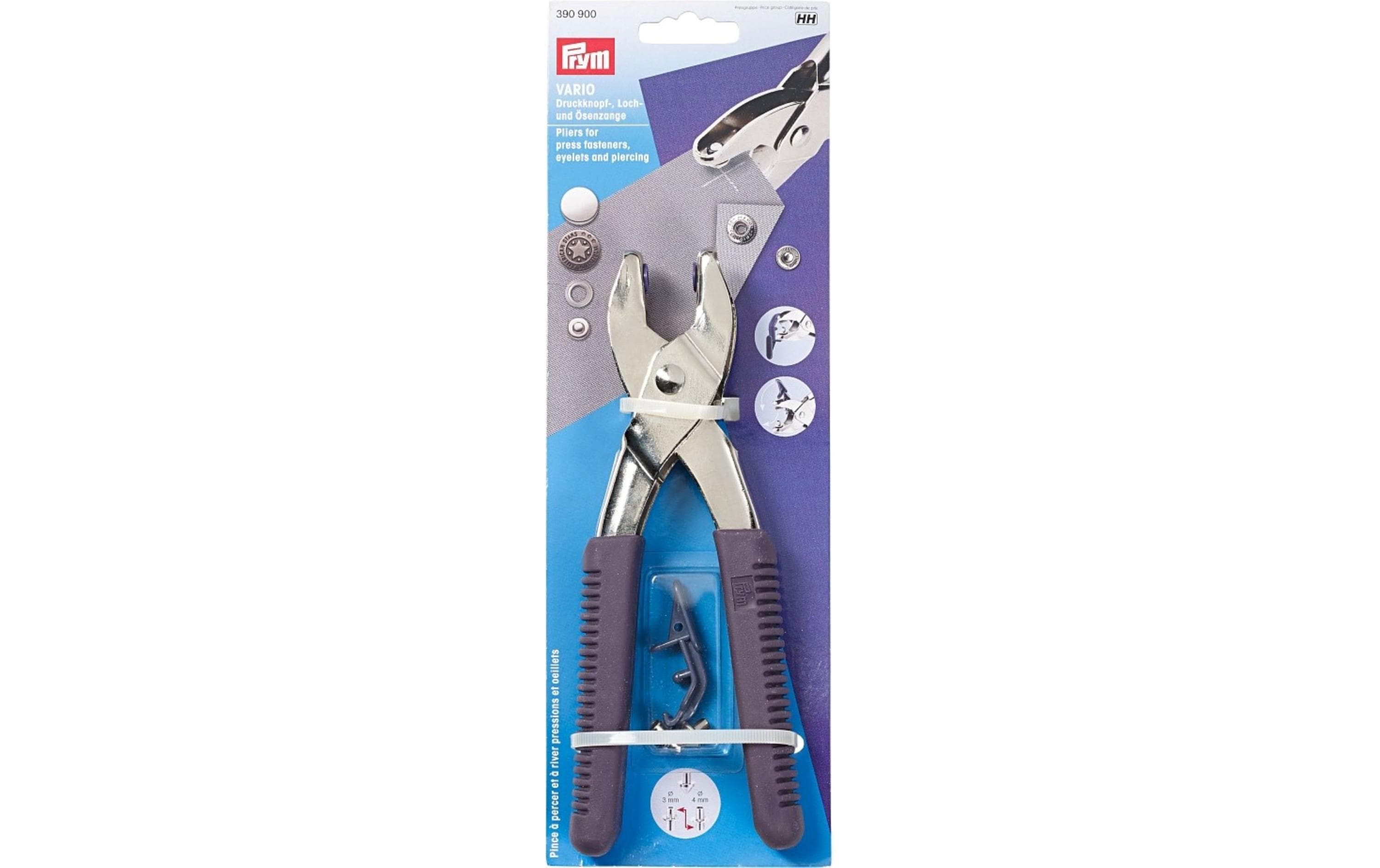 Prym Vario-Zange 19,5 cm, mit Lochwerkzeugen