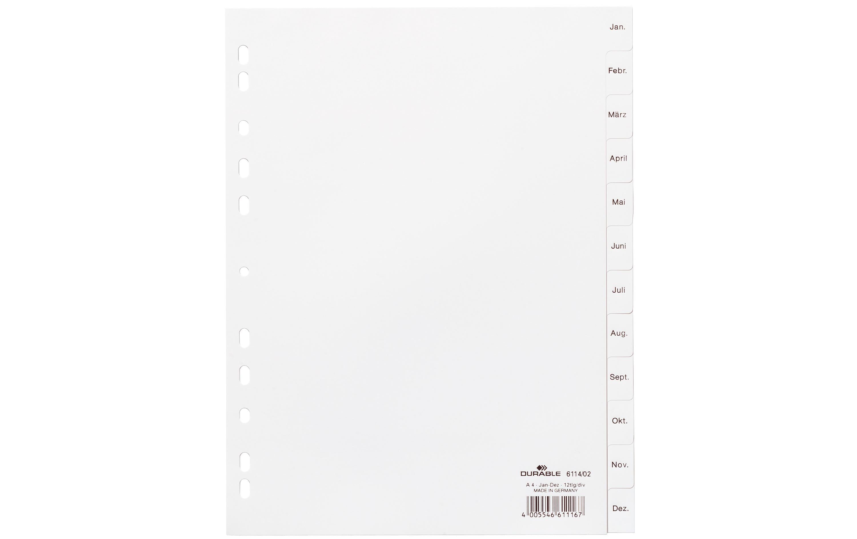 DURABLE Register A4, Jan-Dez