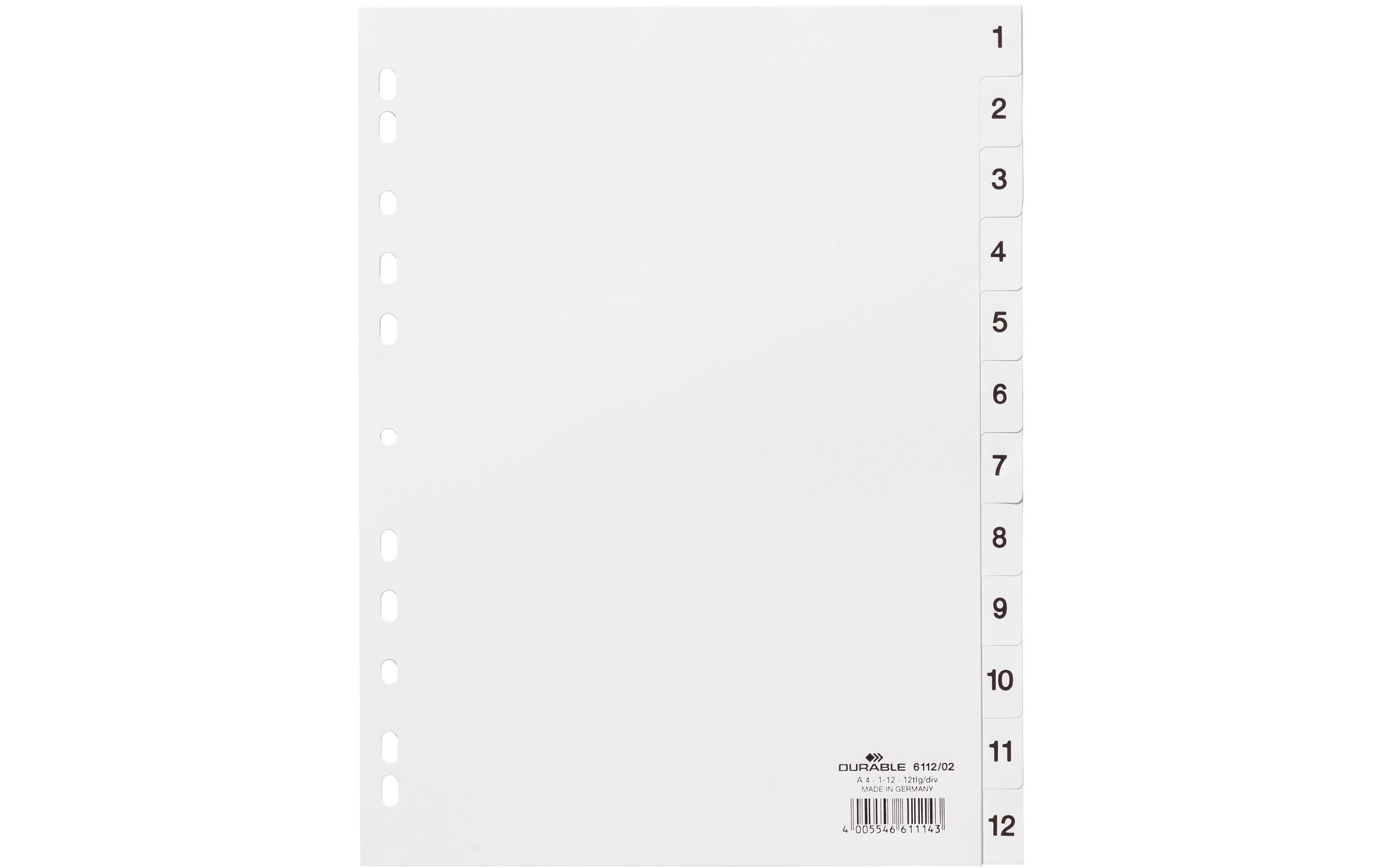 DURABLE Register A4 1-12, mit Indexblatt