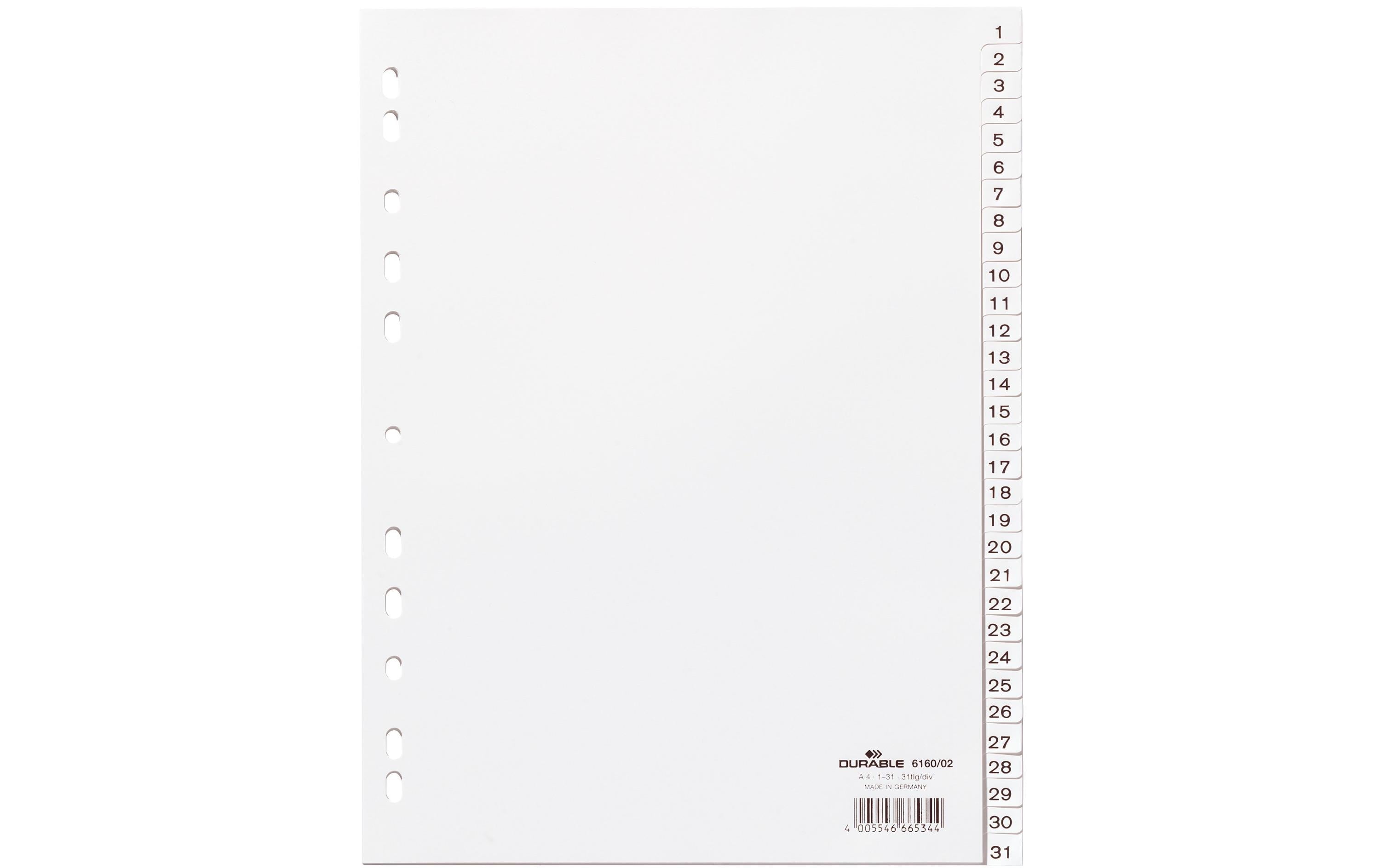 DURABLE Register A4 1-31, mit Indexblatt