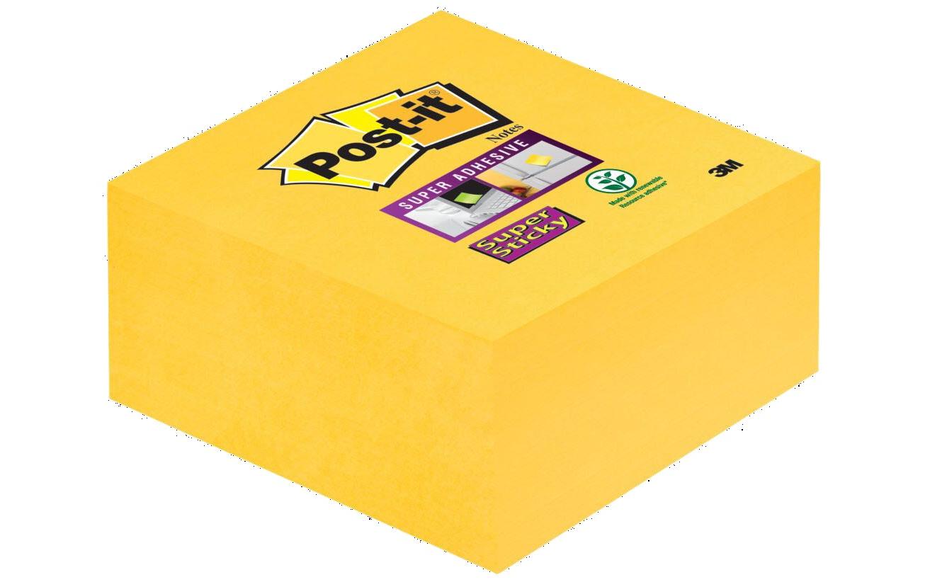 Post-it Notizzettel Post-it Super Sticky Würfel 7.6 cm x 7.6 cm Gelb