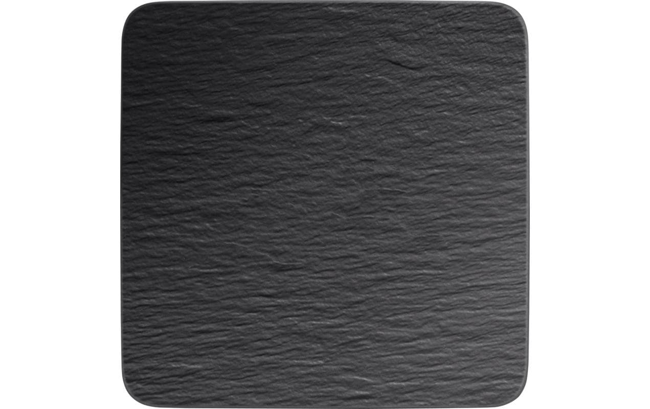 Villeroy & Boch Servierplatte Manufacture Rock Quadratisch, Schwarz