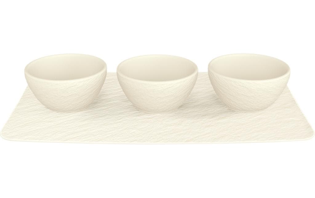 Villeroy & Boch Servierplatte mit Schälchen Manufacture Rock Weiss