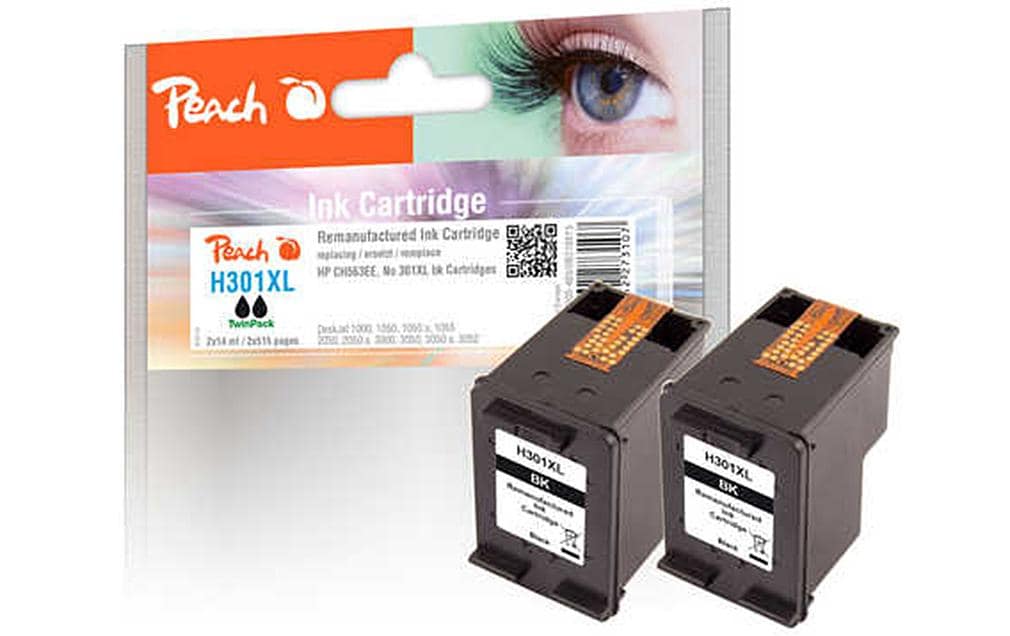 Peach Tinte HP Nr. 301XL (CH563EE) 2x Black