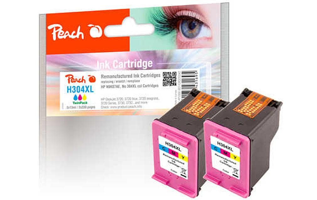 Peach Tinte HP Nr. 304XL (N9K07AE) 2x Color