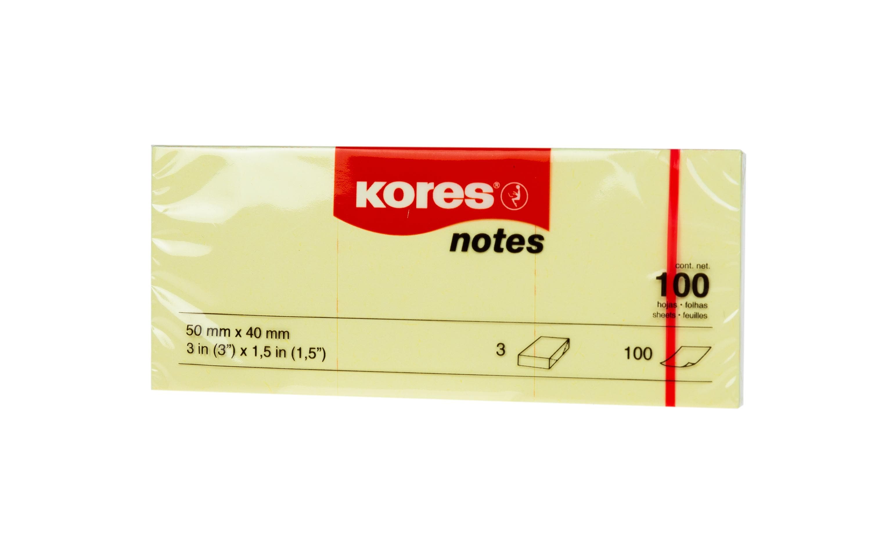 Kores Notizzettel 5040, 5 x 4 cm, 36 Blöcke, Gelb