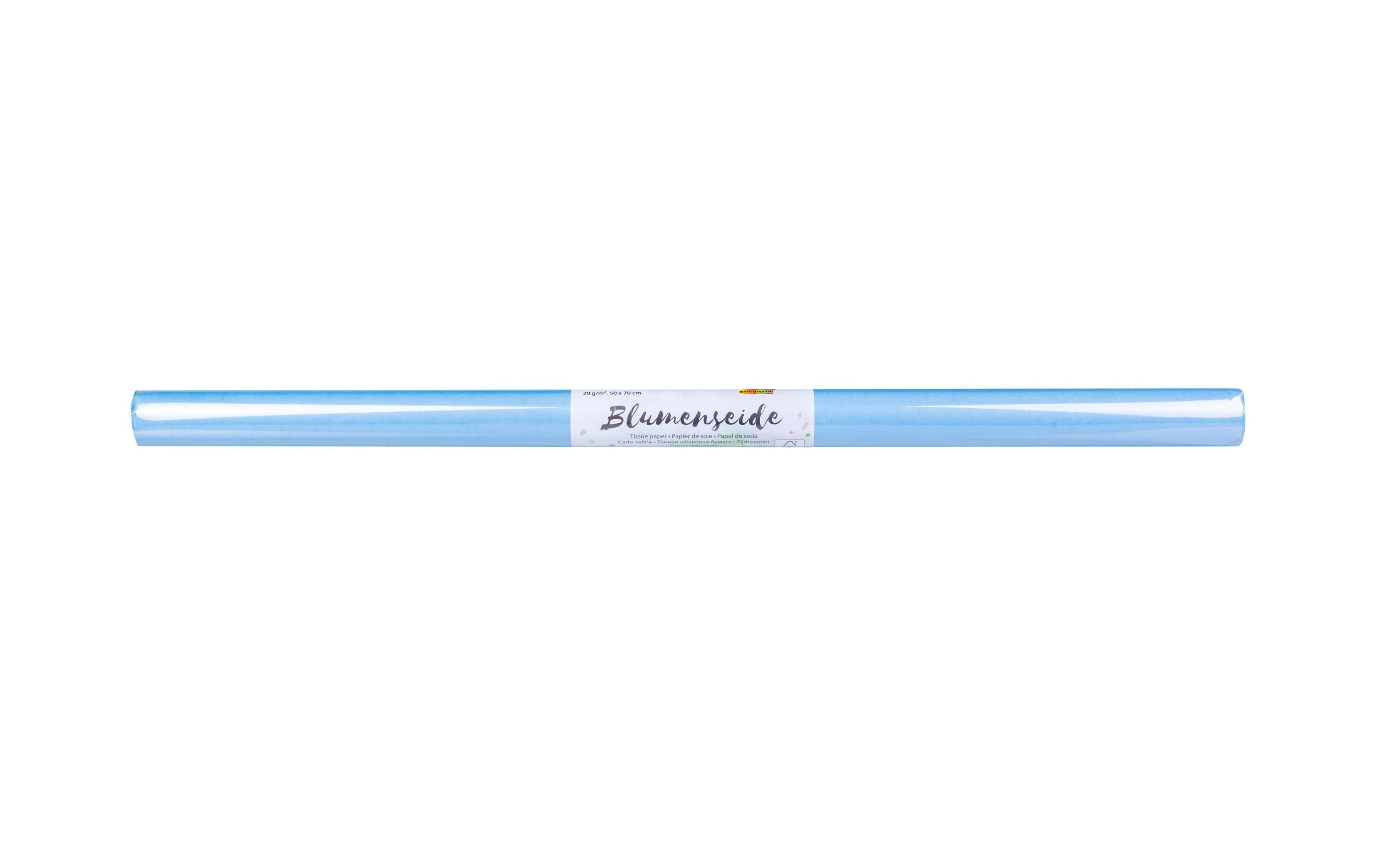 Folia Seidenpapier Blumenseide, 50 x 70 cm Pastellblau