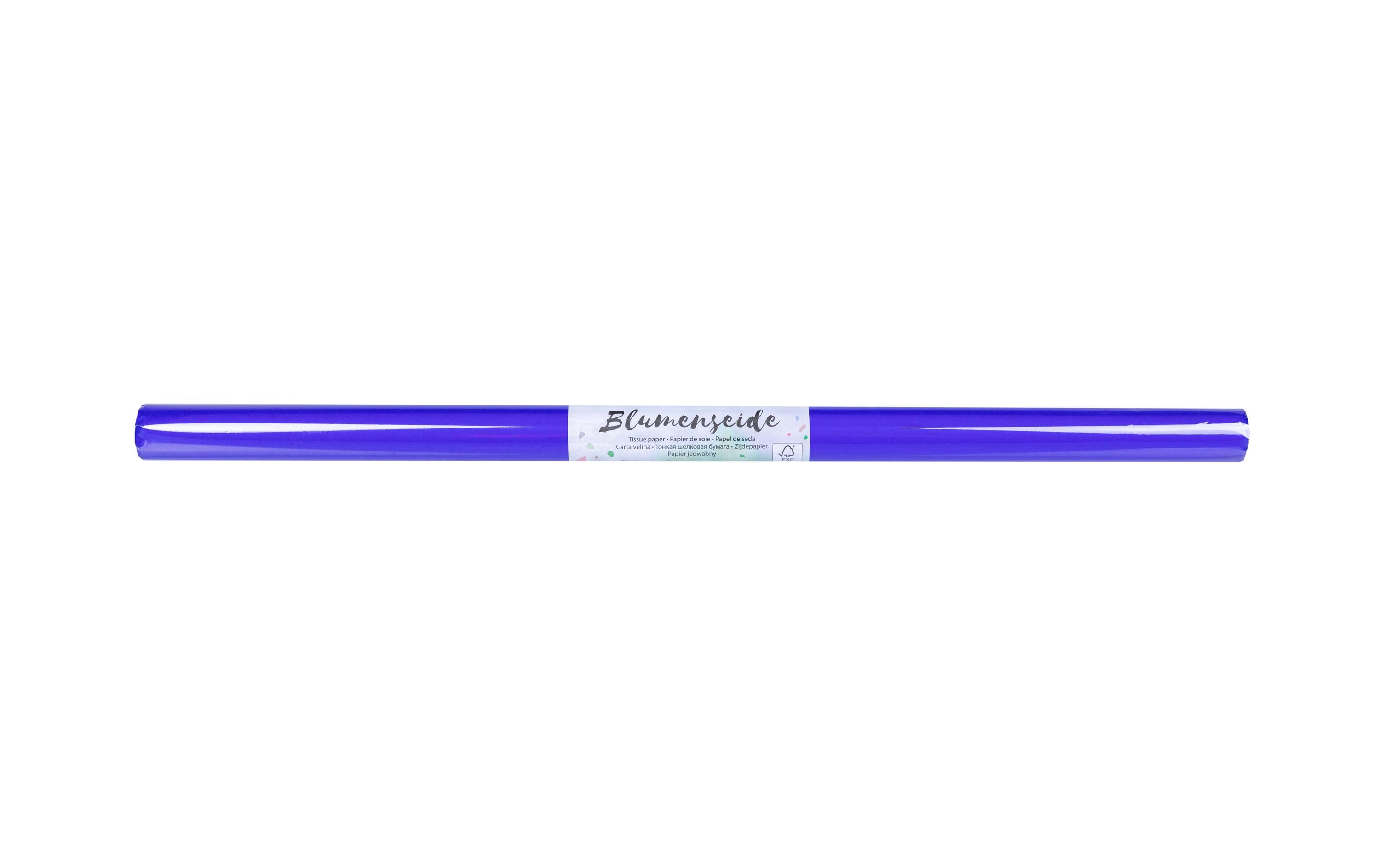Folia Seidenpapier Blumenseide, 50 x 70 cm Dunkelblau