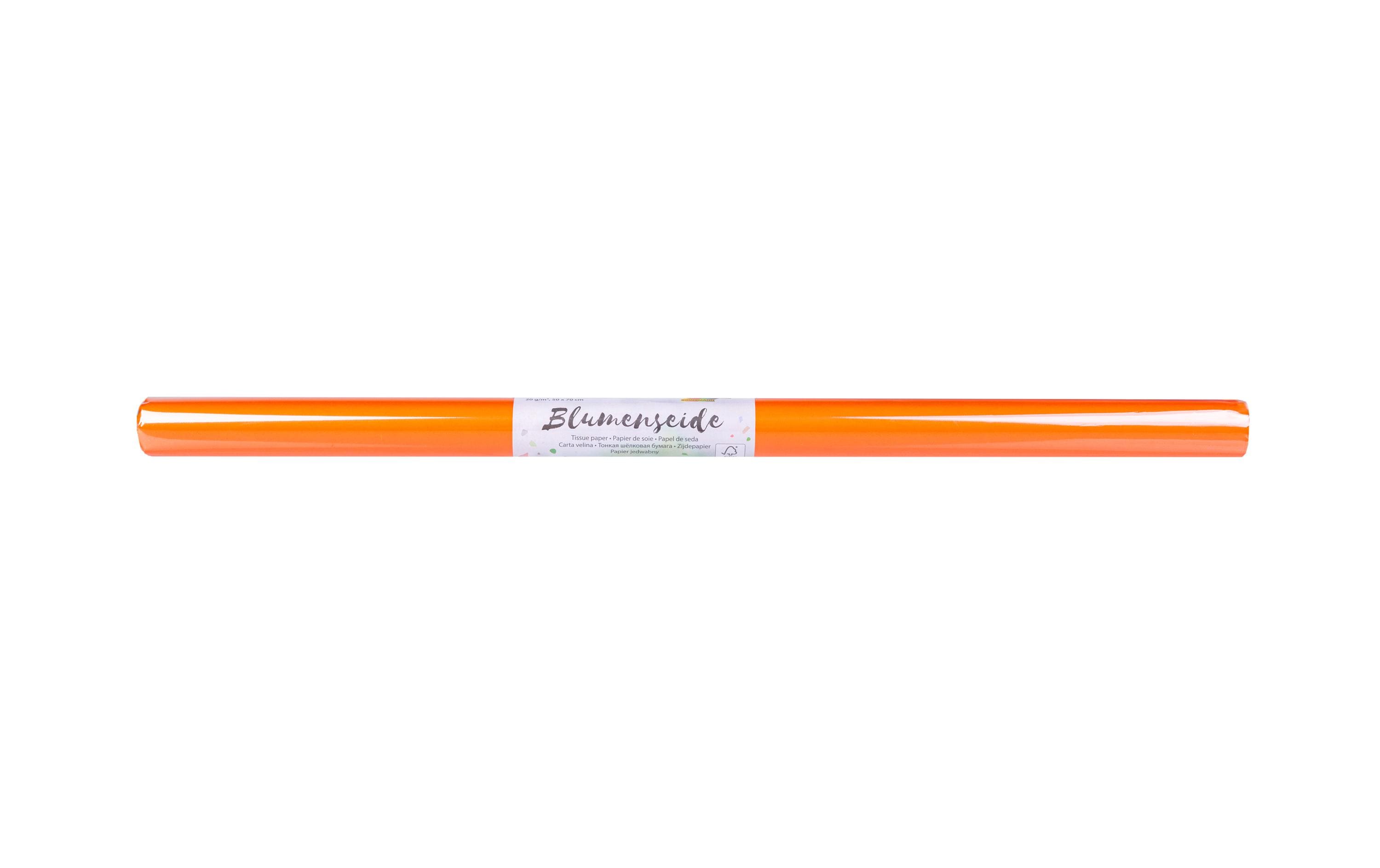Folia Seidenpapier Blumenseide, 50 x 70 cm Orange