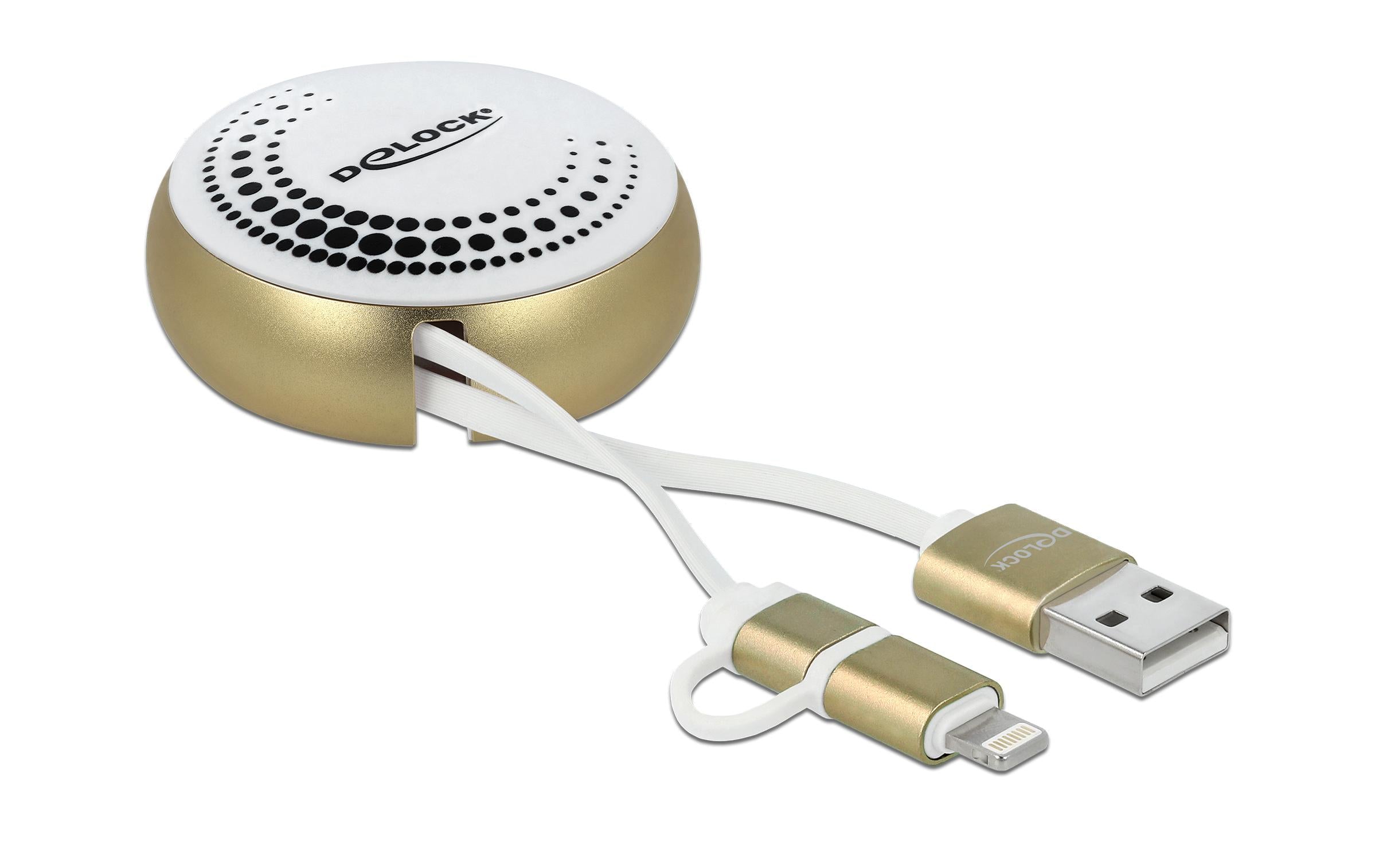 Delock USB 2.0-Kabel USB A - Lightning/Micro-USB B 0.92 m