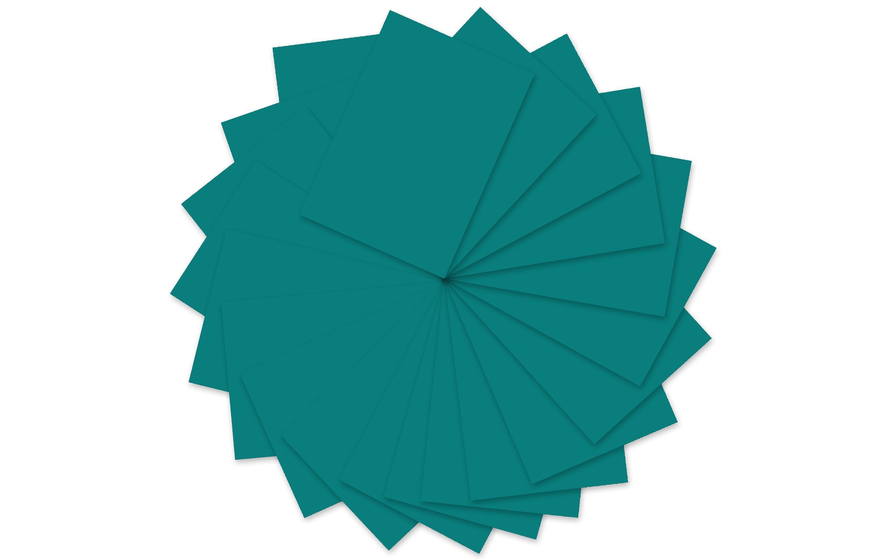 URSUS Tonzeichenpapier A4, 130 g/m², 100 Blatt, Petrol