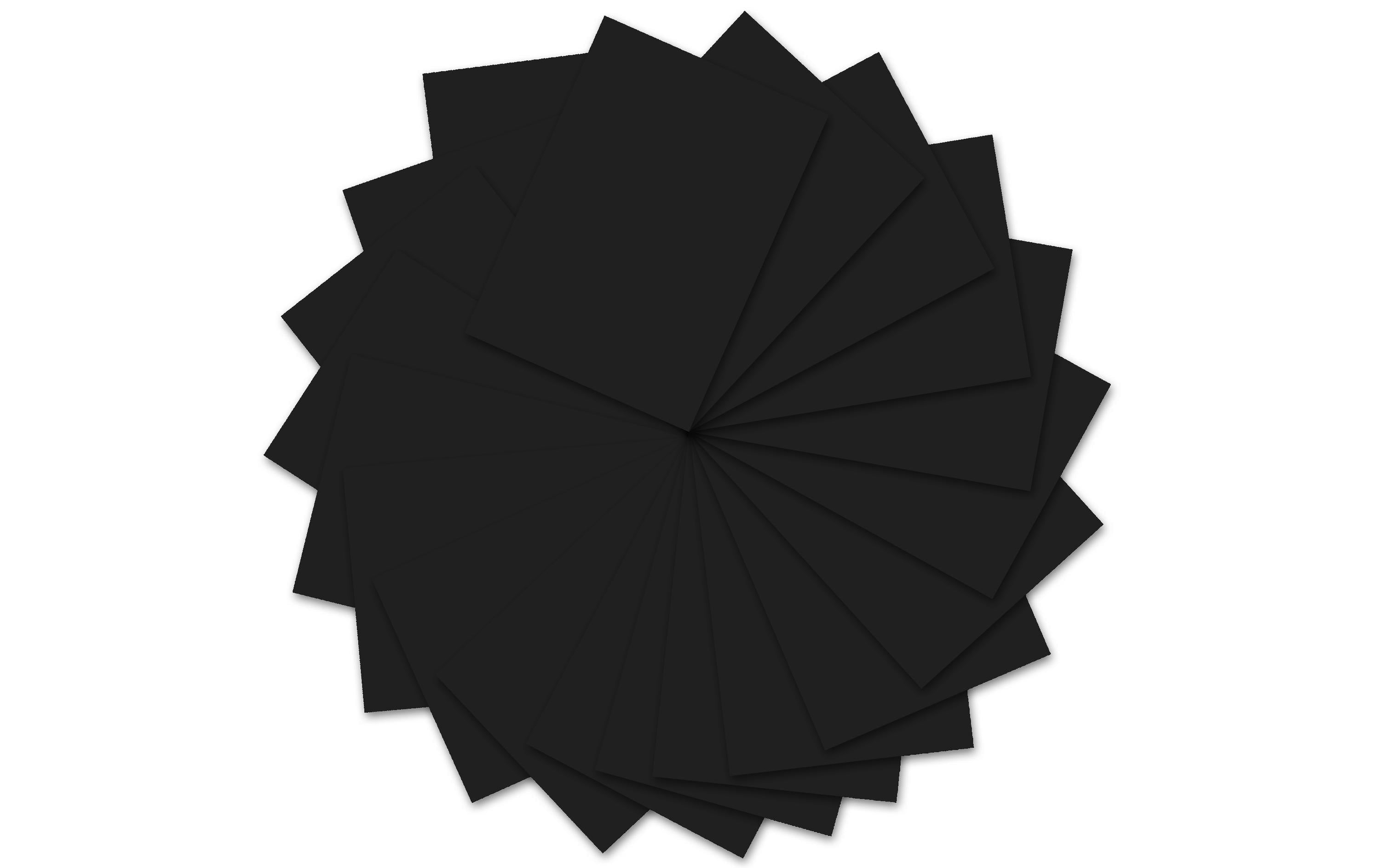 URSUS Tonzeichenpapier 50 x 70 cm, 130 g/m², 10 Blatt, Schwarz