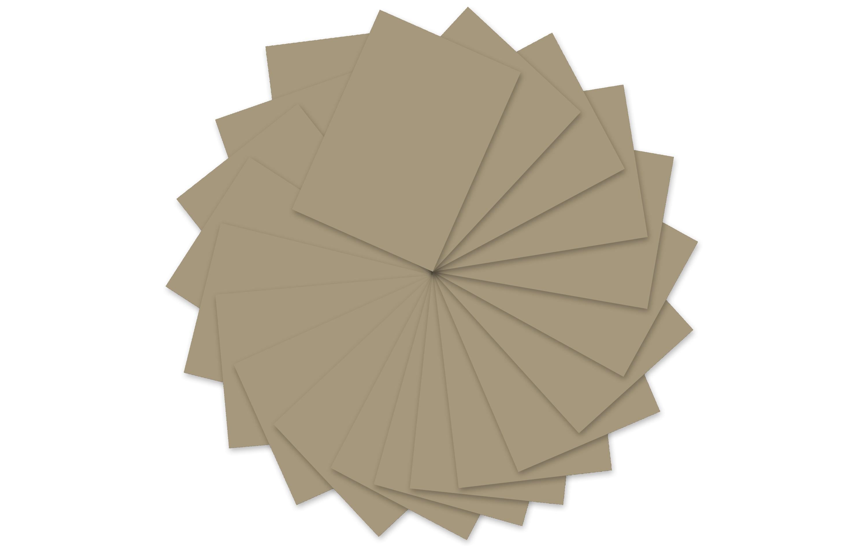 URSUS Tonzeichenpapier A4, 130 g/m², 100 Blatt, Taupe