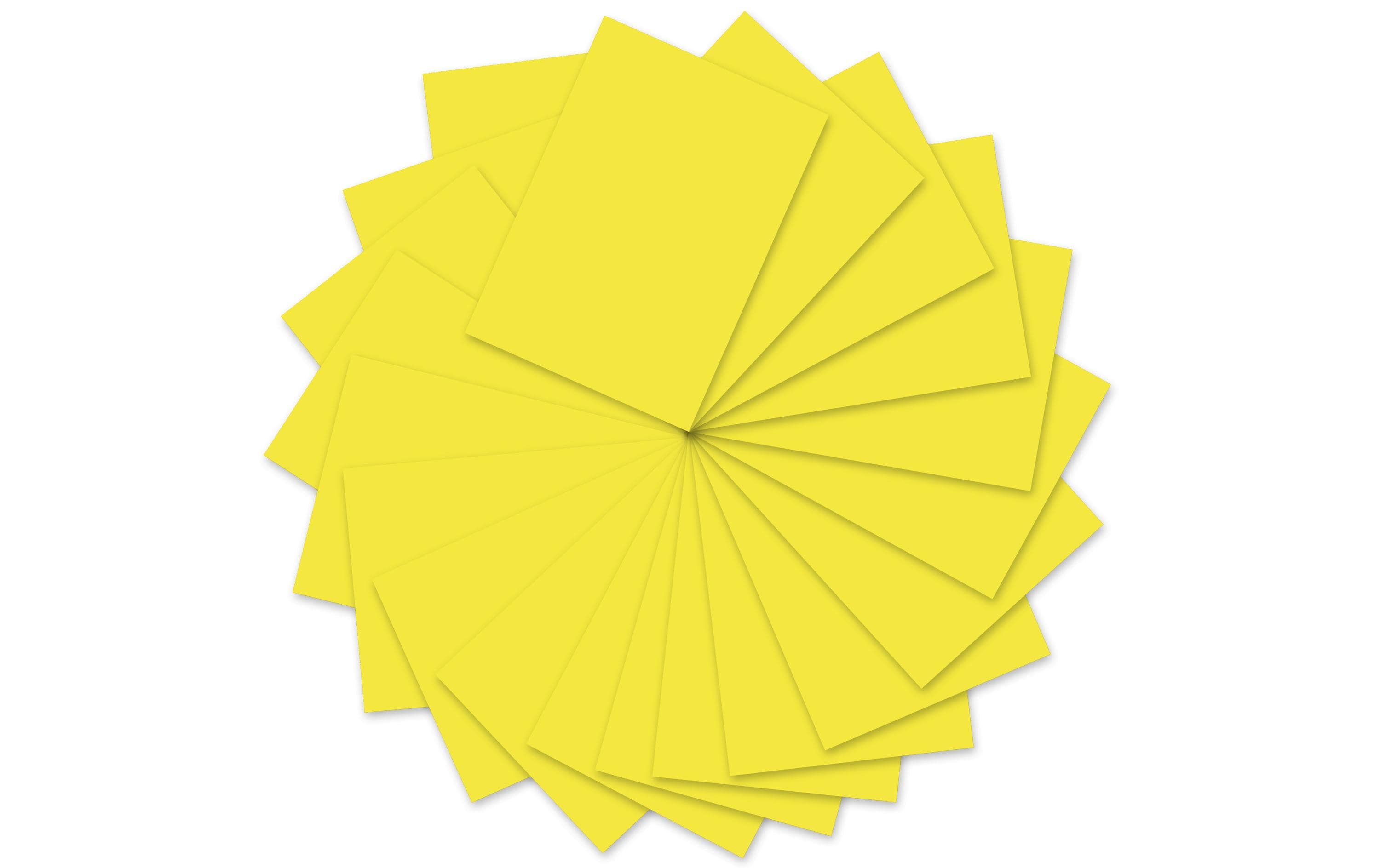 URSUS Tonzeichenpapier 50 x 70 cm, 130 g/m², 10 Blatt, Zitrone
