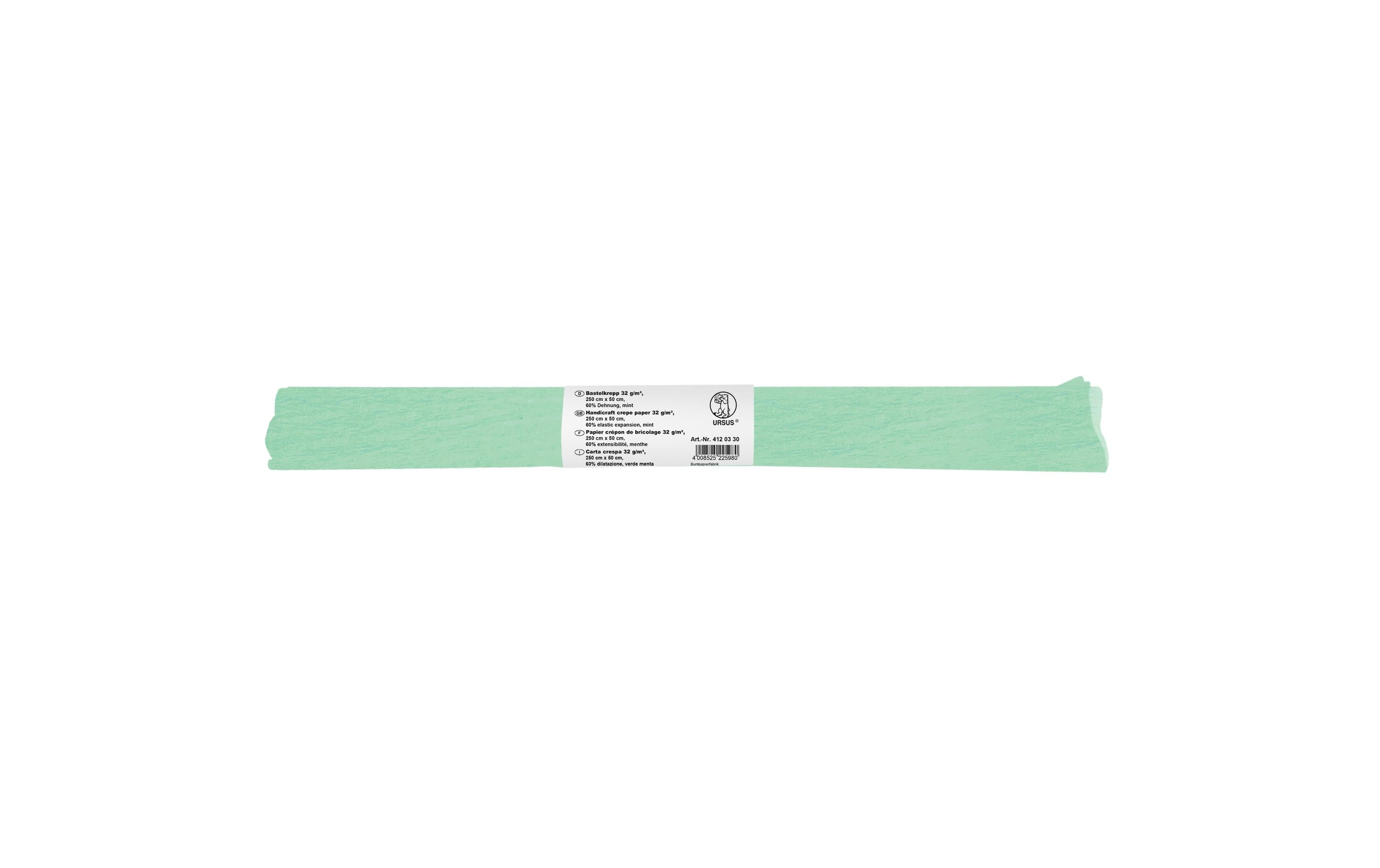 URSUS Krepppapier 50 cm x 2.5 m, 32 g/m², Mint