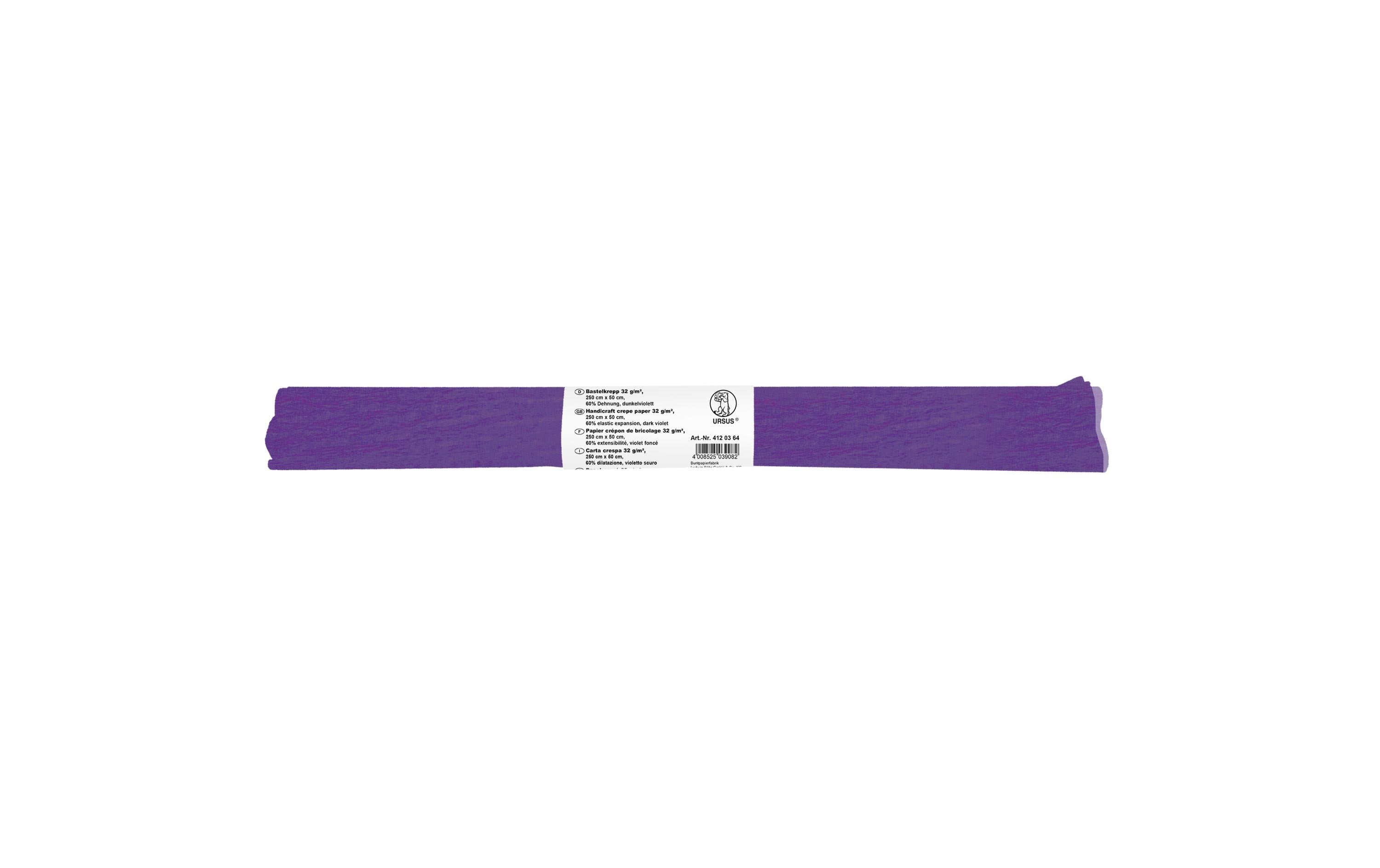 URSUS Krepppapier 50 cm x 2.5 m, 32 g/m², Dunkelviolett