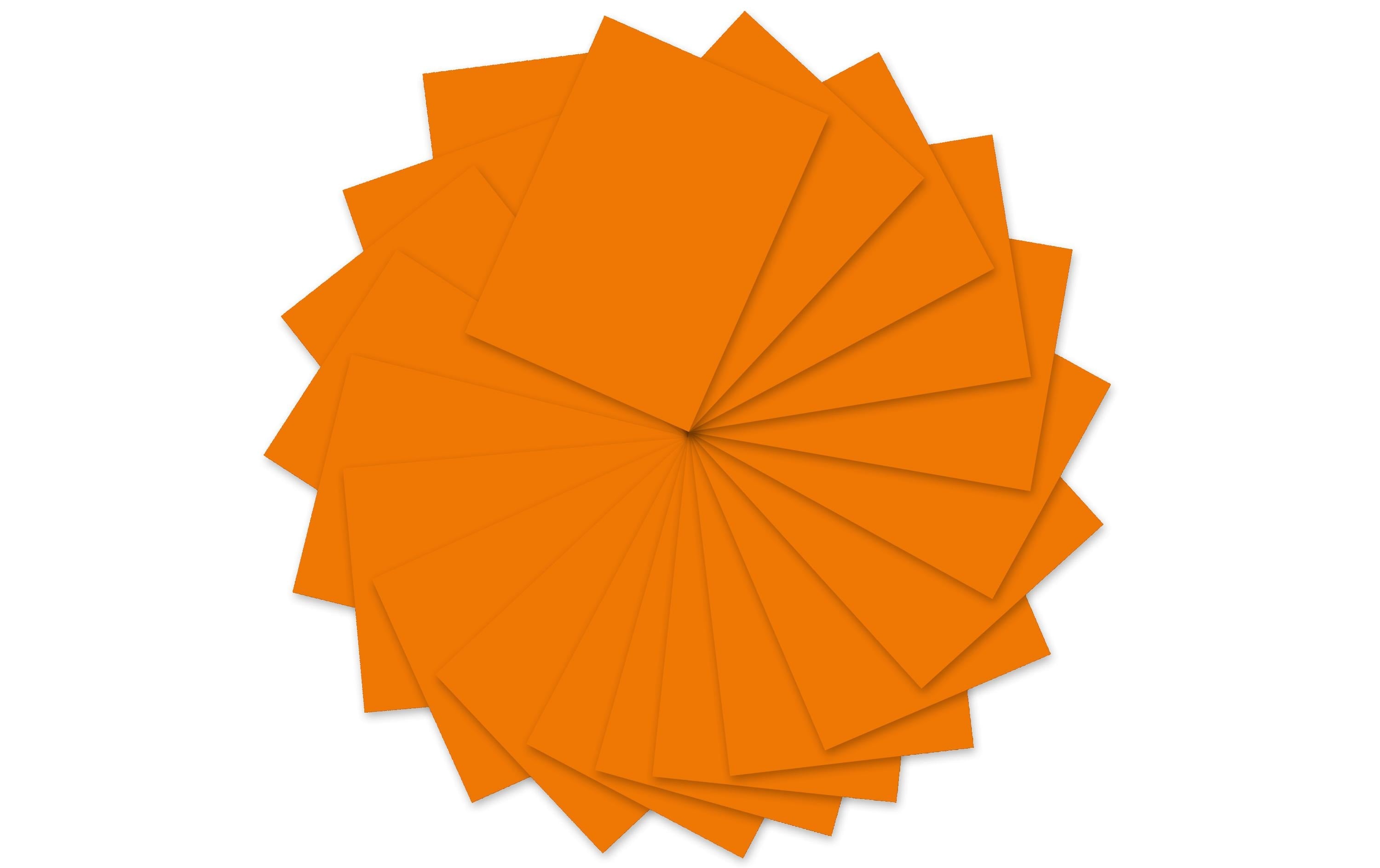 URSUS Tonzeichenpapier A4, 130 g/m², 100 Blatt, Hellorange
