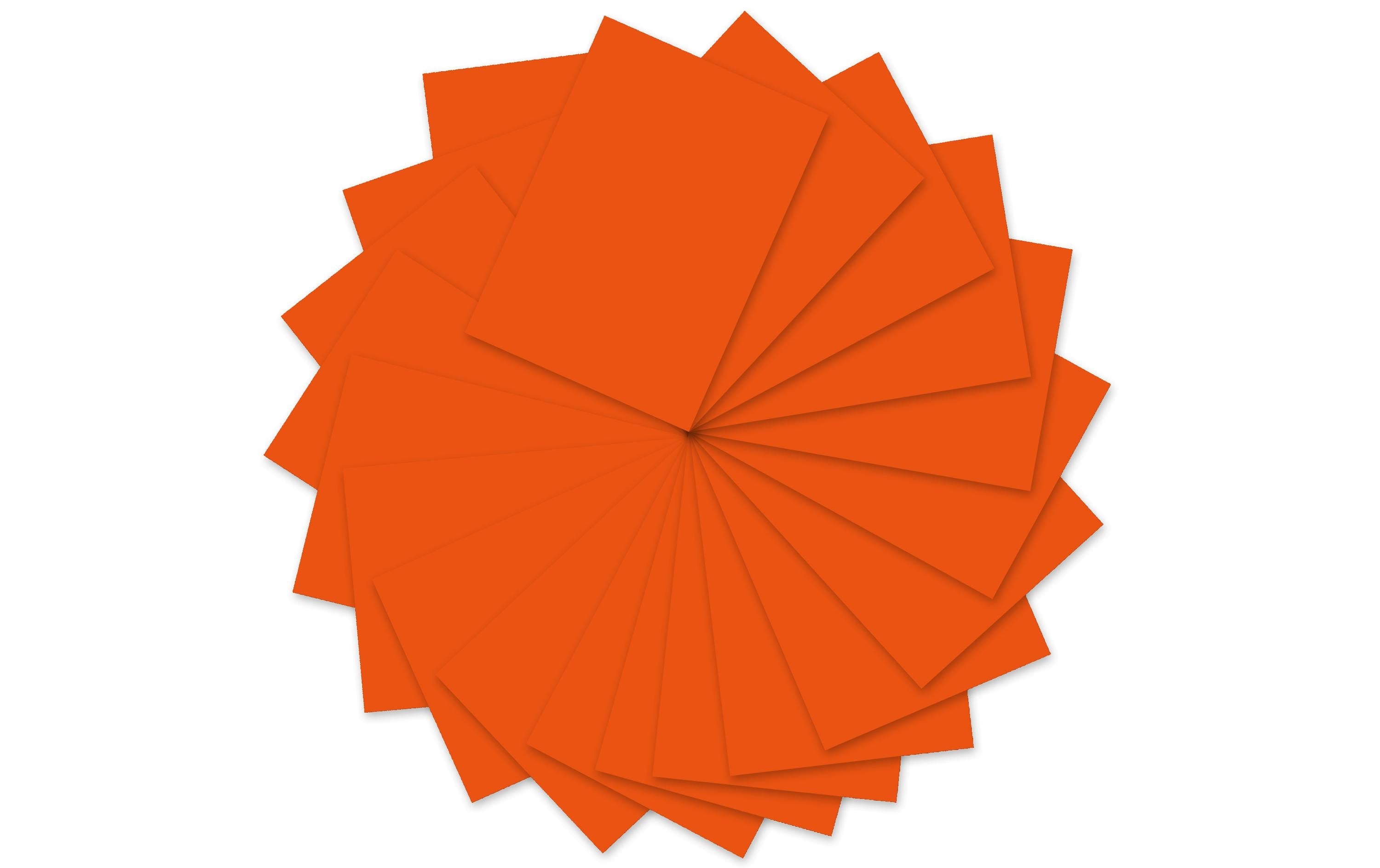 URSUS Tonzeichenpapier A4, 130 g/m², 100 Blatt, Orange