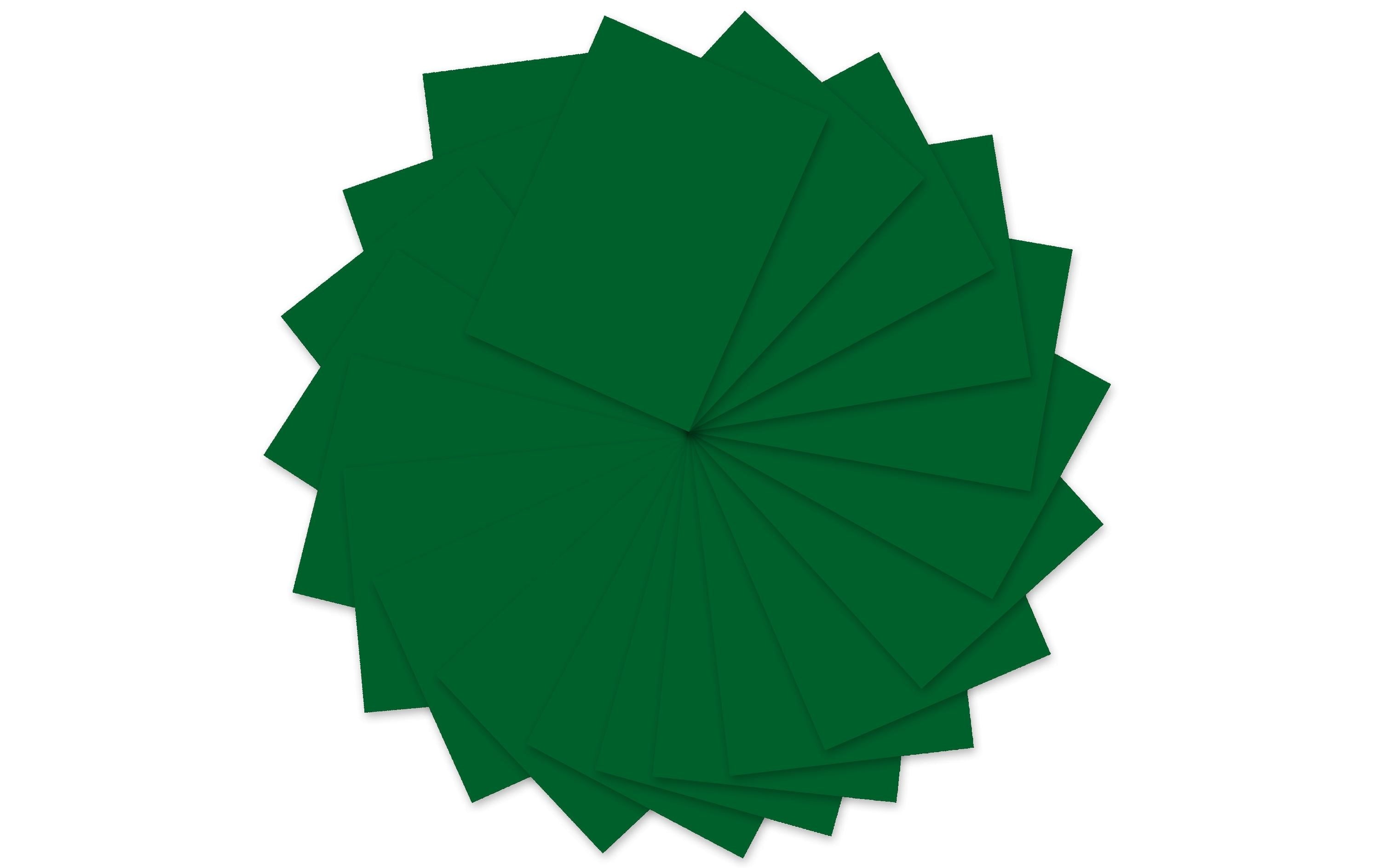 URSUS Tonzeichenpapier A4, 130 g/m², 100 Blatt, Dunkelgrün