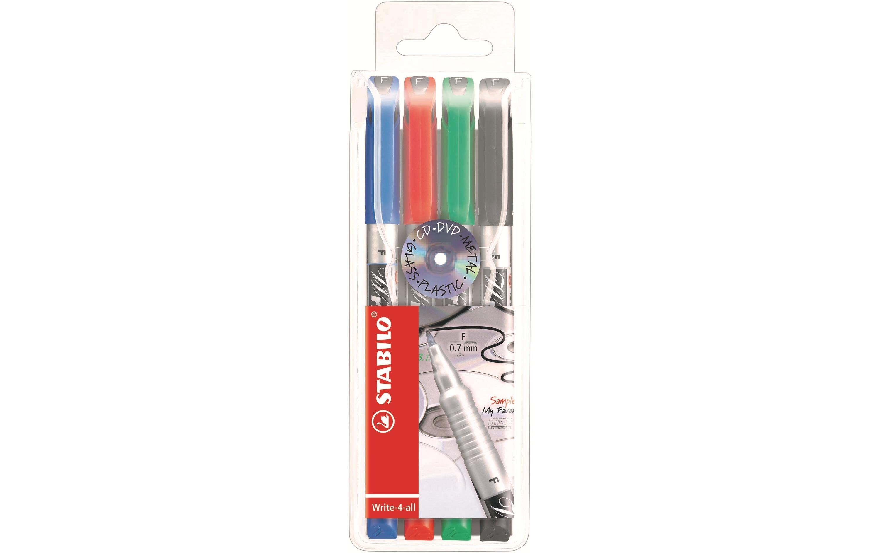 STABILO Permanent-Marker Write-4-all F, 4 Stück