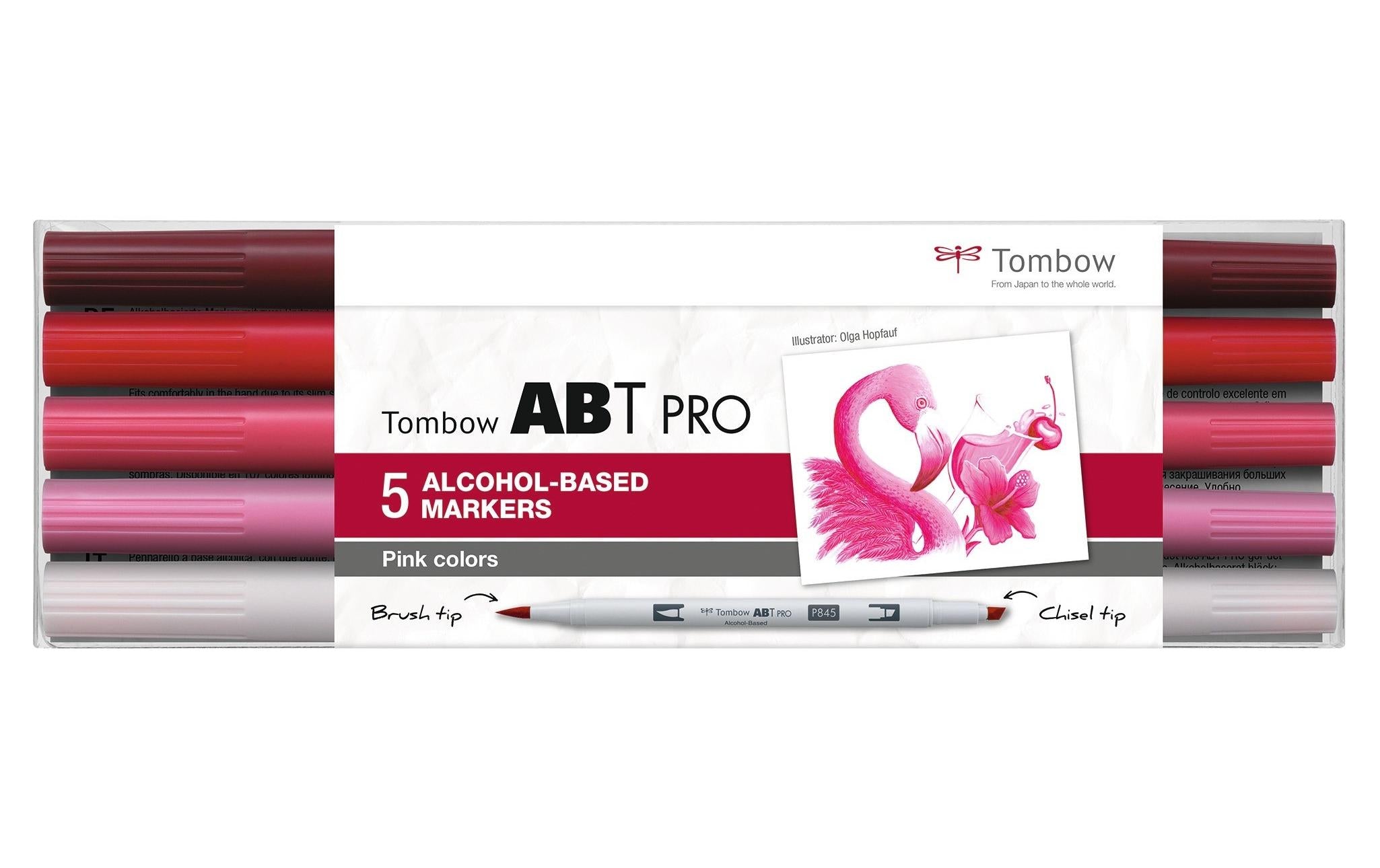 Tombow Brushpen Pink Colors, Box, 5er-Set