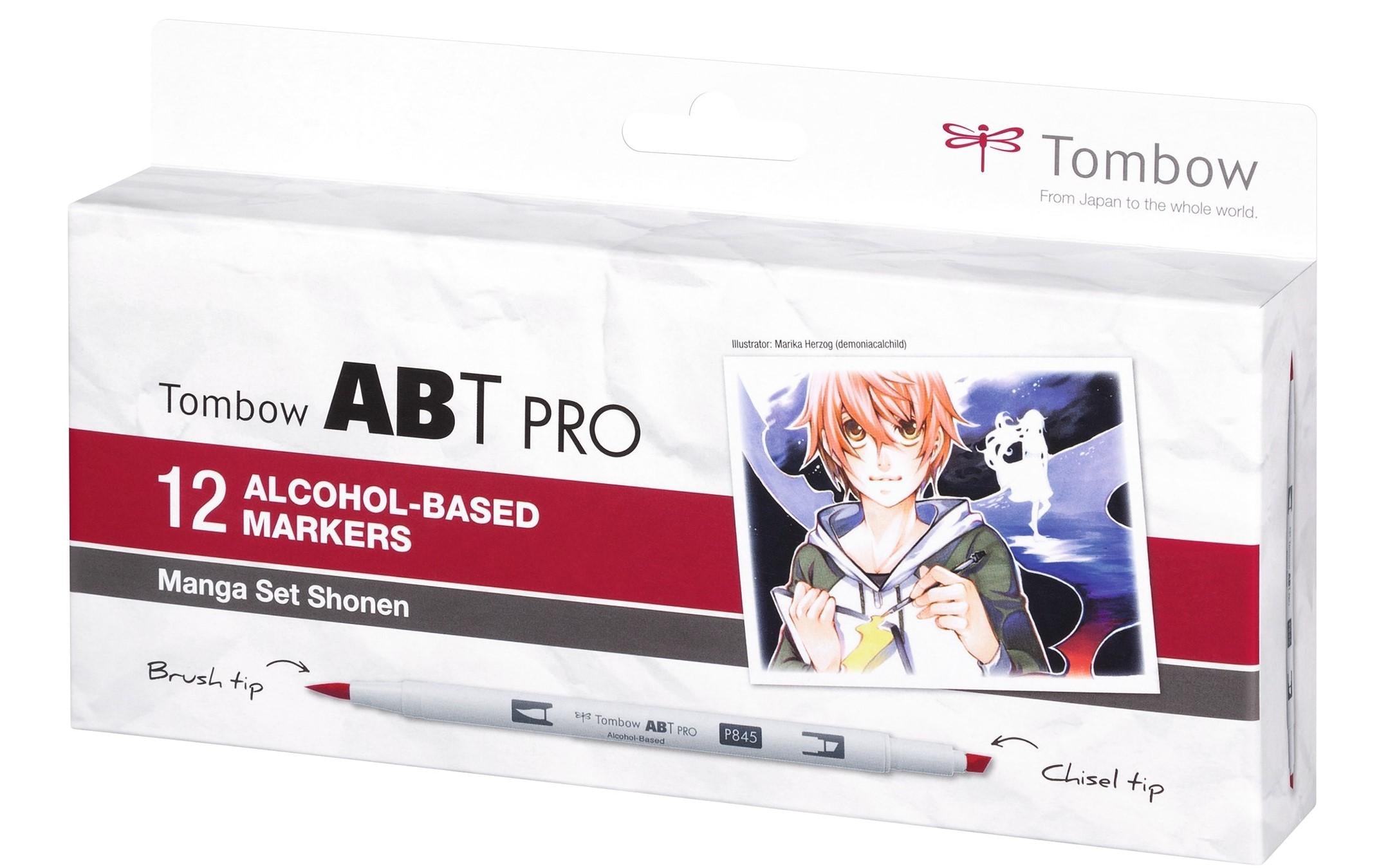Tombow Brushpen Manga Set Shonen, Box, 12er-Set